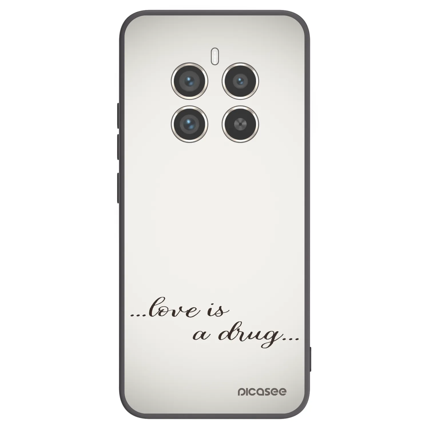 Picasee silikonski črni ovitek za Realme 12 Pro 5G - Love is a drug
