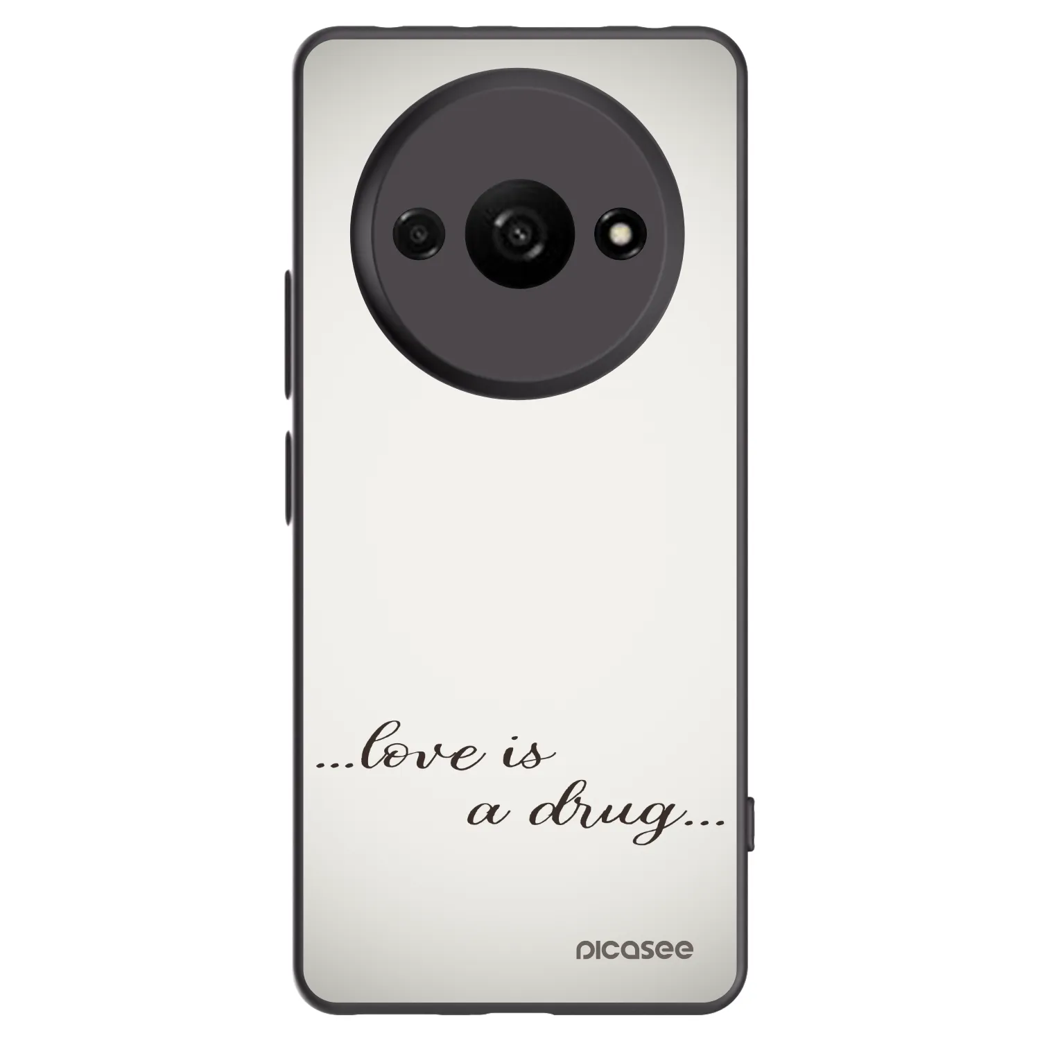 Picasee silikonski črni ovitek za Xiaomi Redmi A3 - Love is a drug