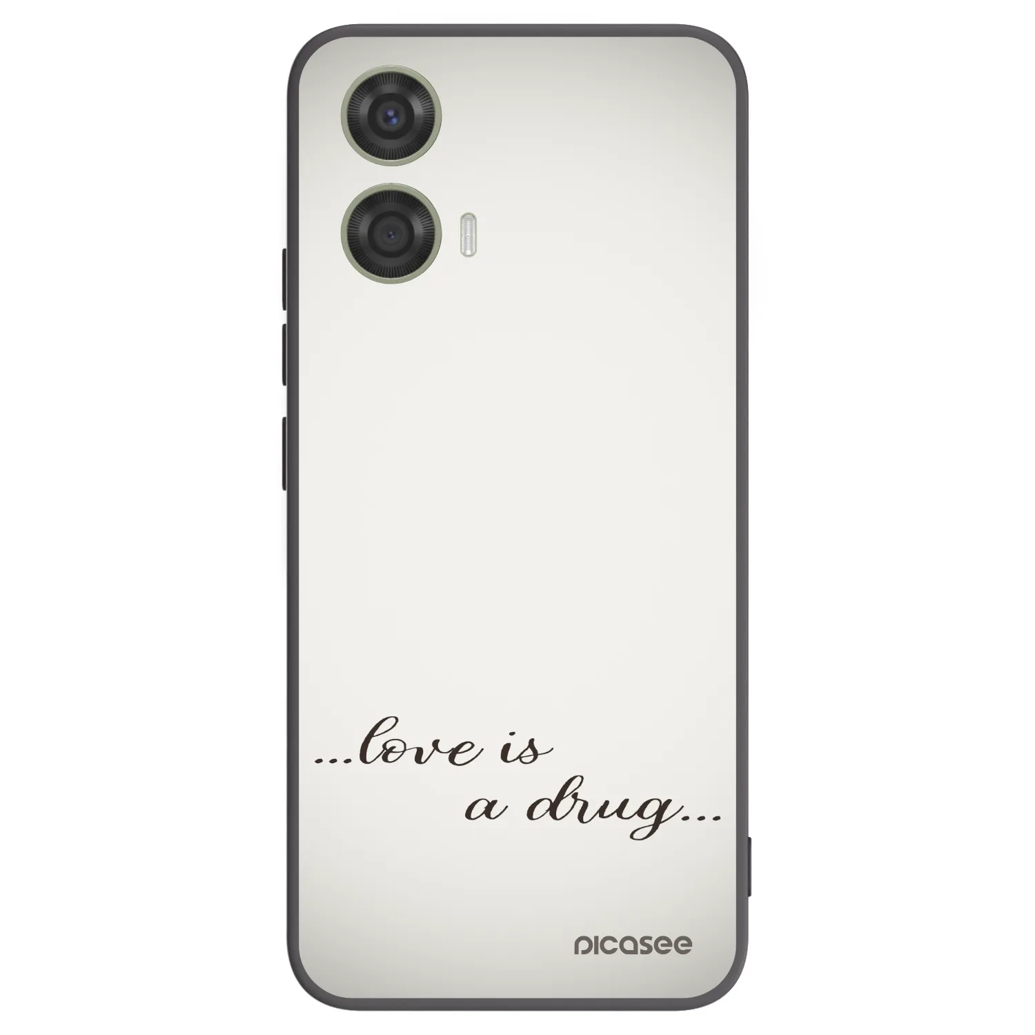 Picasee silikonski črni ovitek za Motorola Moto G24 - Love is a drug