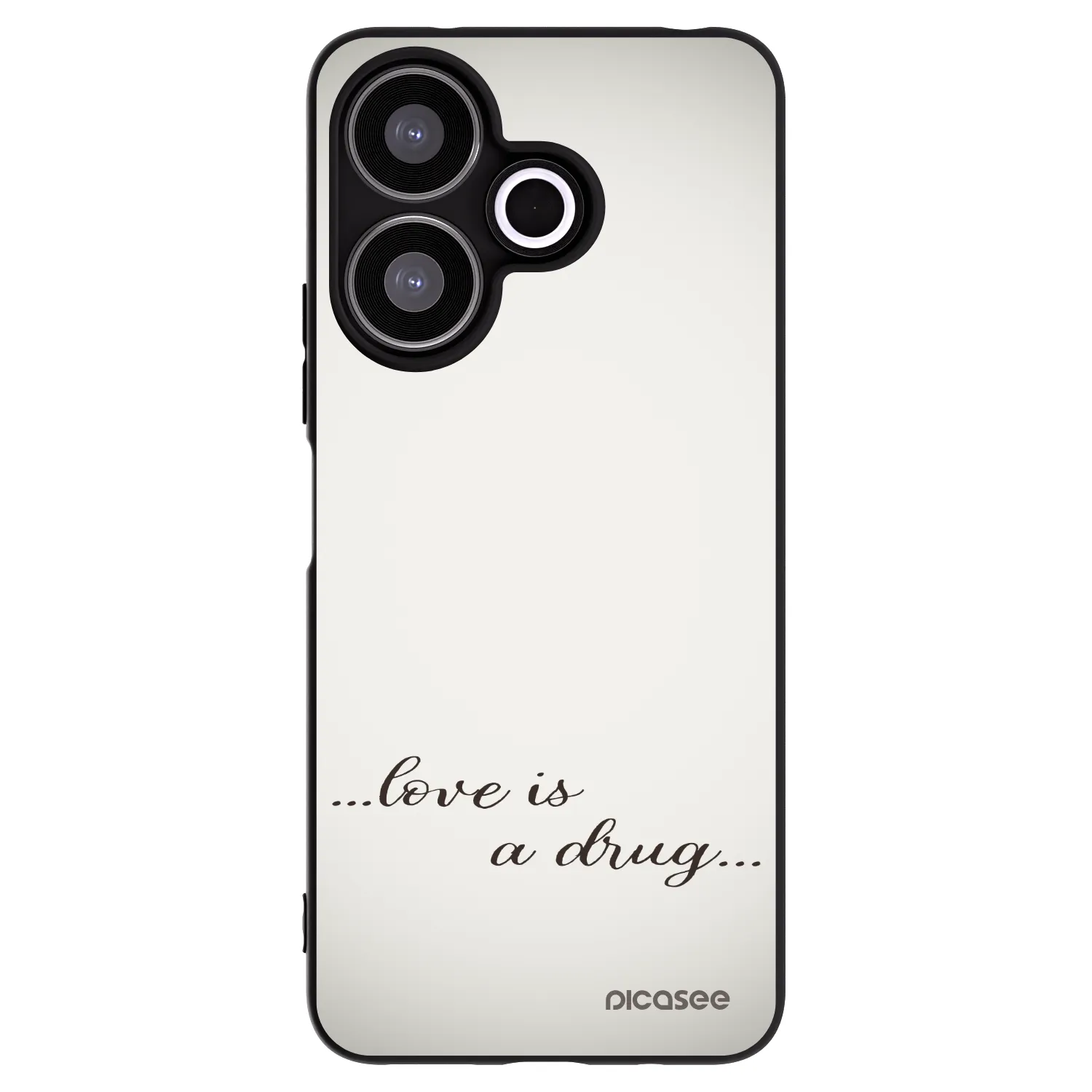Picasee silikonski črni ovitek za Xiaomi Redmi 13 4G - Love is a drug
