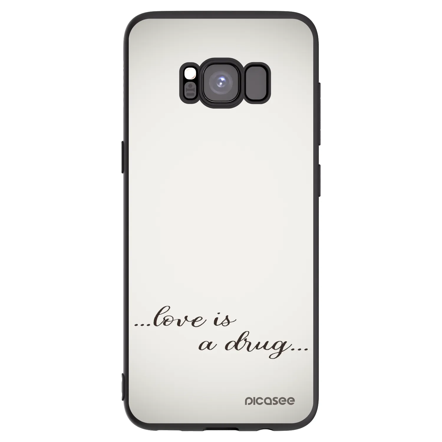 Picasee silikonski črni ovitek za Samsung Galaxy S8 G950F - Love is a drug