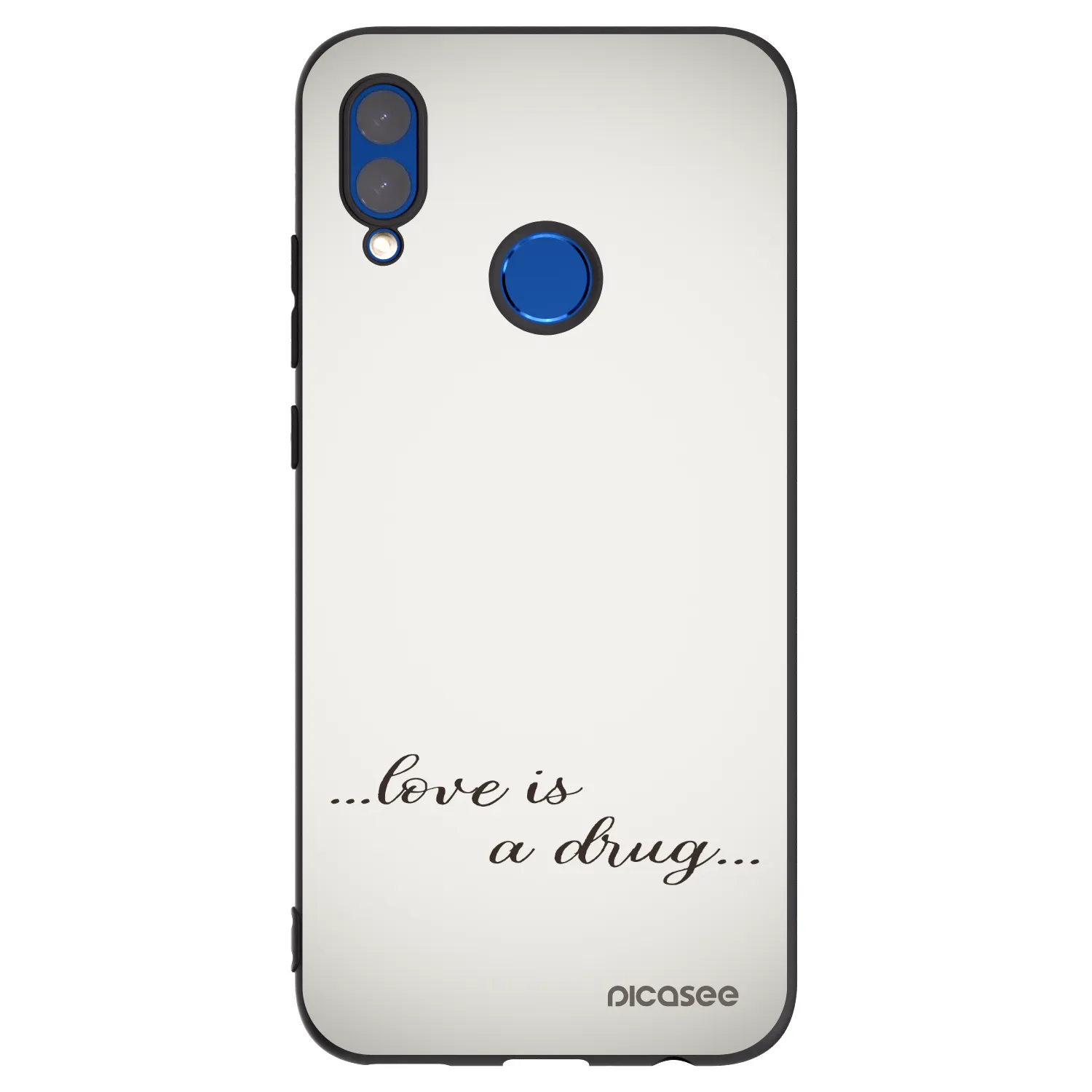 Picasee silikonski črni ovitek za Huawei P Smart 2019 - Love is a drug