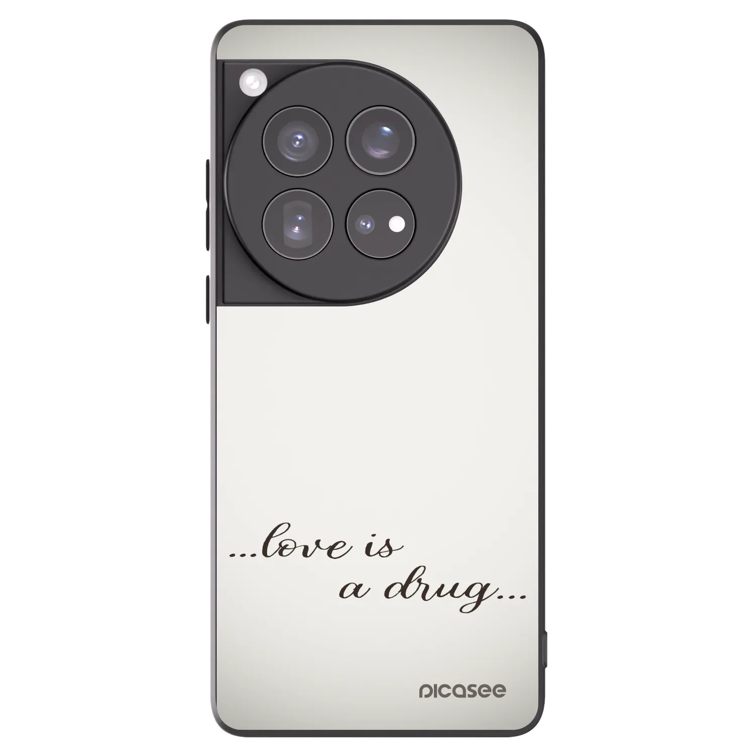 Picasee silikonski črni ovitek za OnePlus 12 5G - Love is a drug