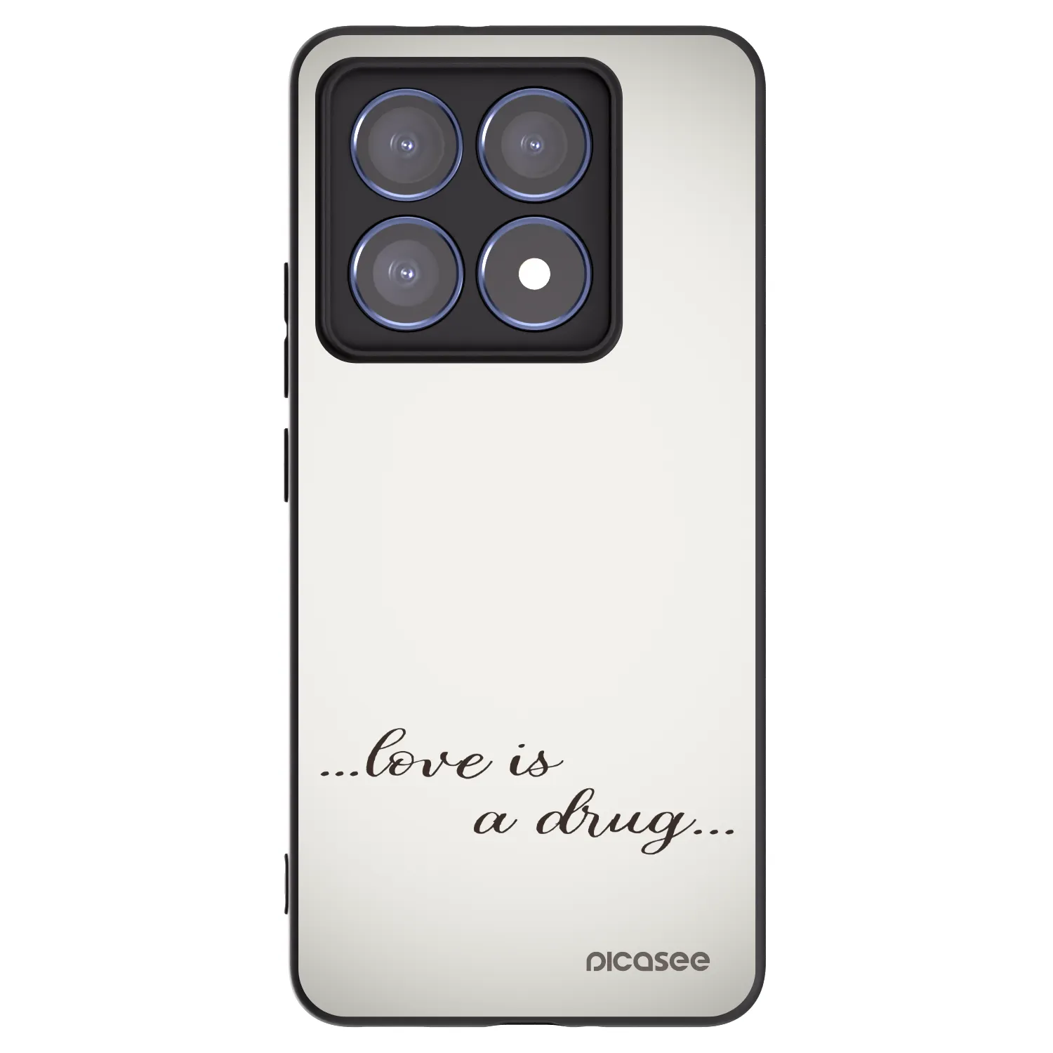 Picasee silikonski črni ovitek za Xiaomi 14T Pro - Love is a drug