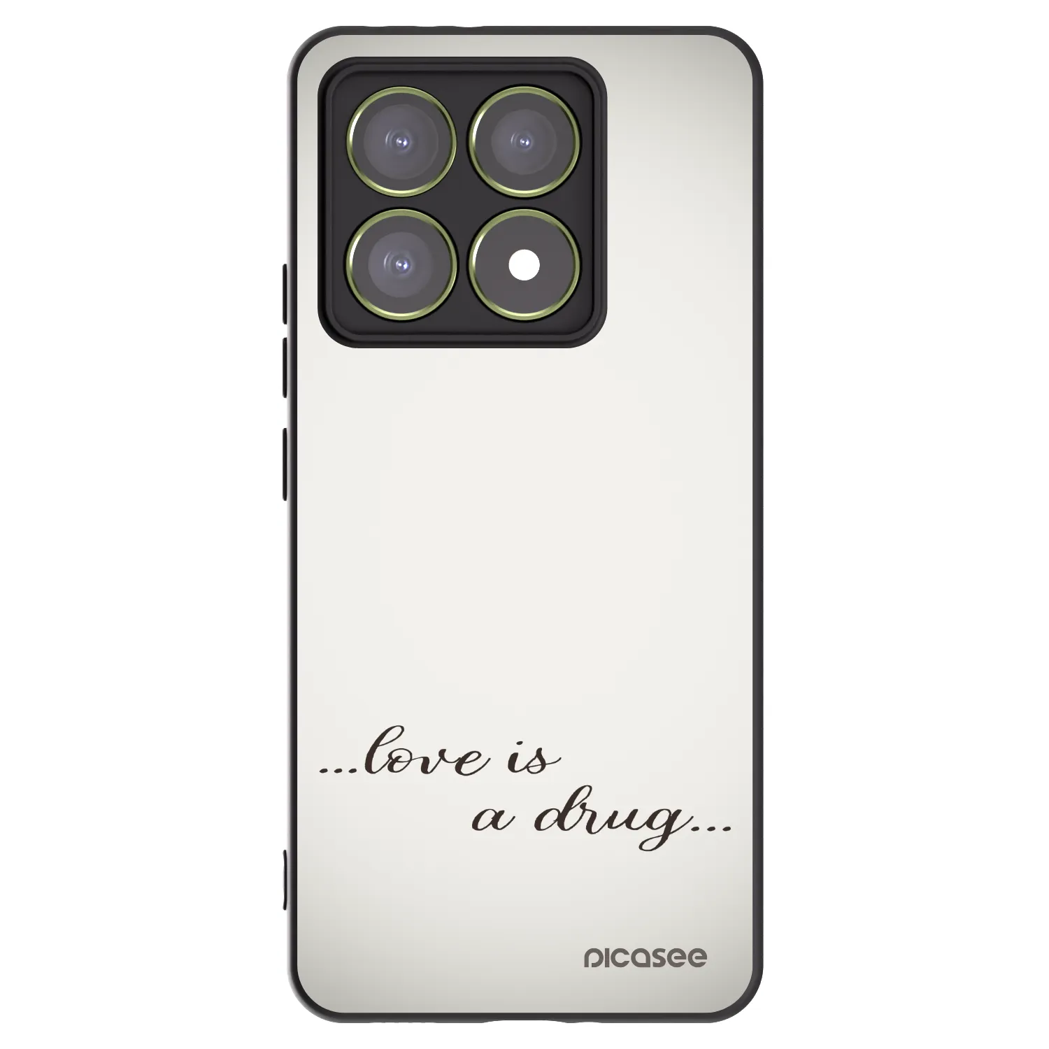 Picasee silikonski črni ovitek za Xiaomi 14T - Love is a drug