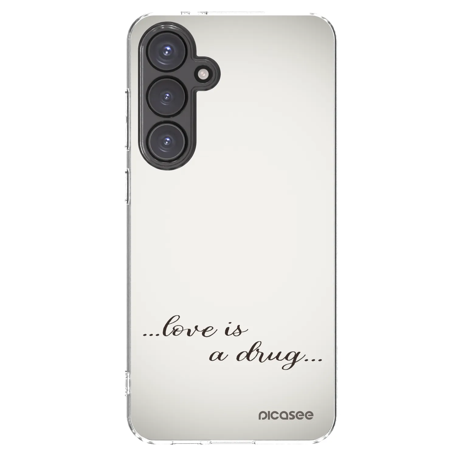 Picasee silikonski prozorni ovitek za Samsung Galaxy S24 FE S721B - Love is a drug