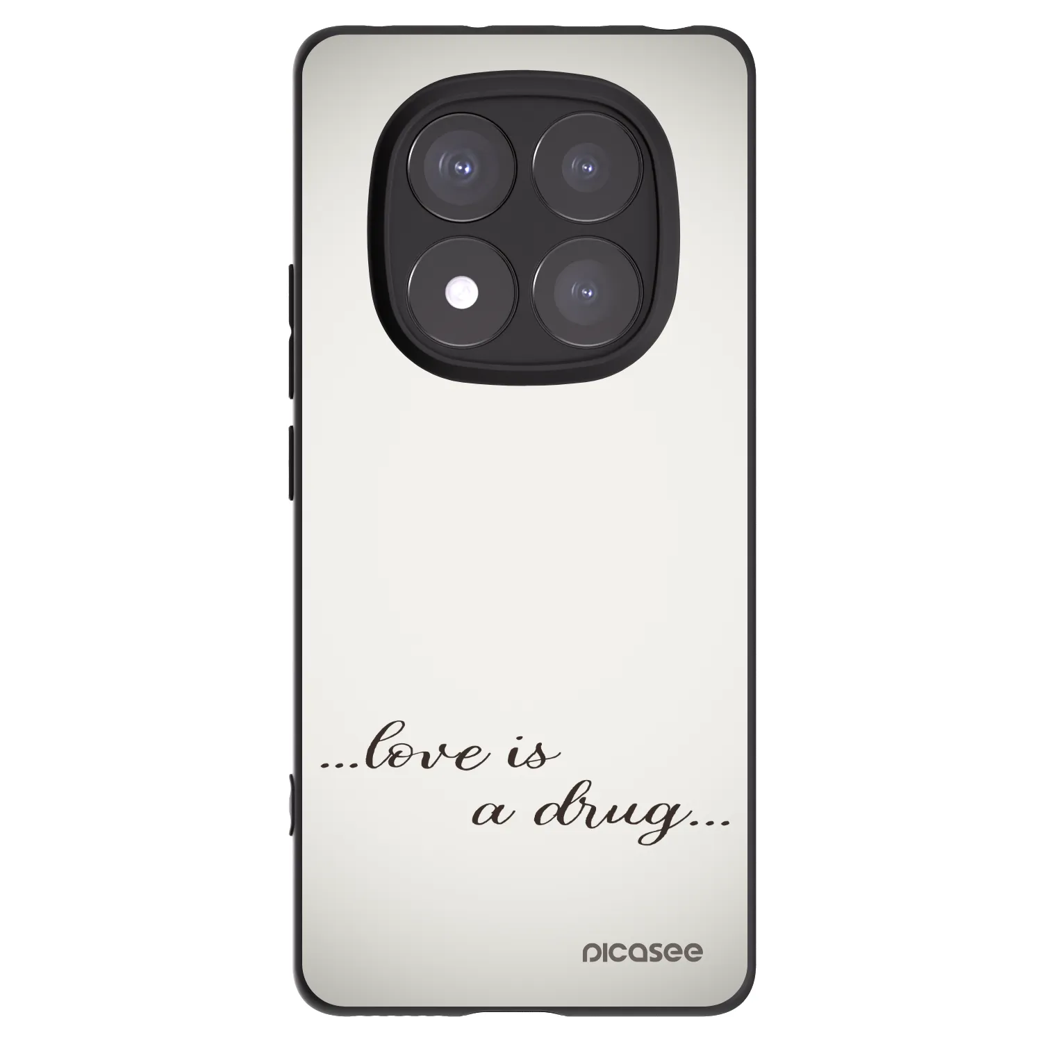 Picasee silikonski črni ovitek za Xiaomi Redmi Note 14 Pro+ 5G - Love is a drug
