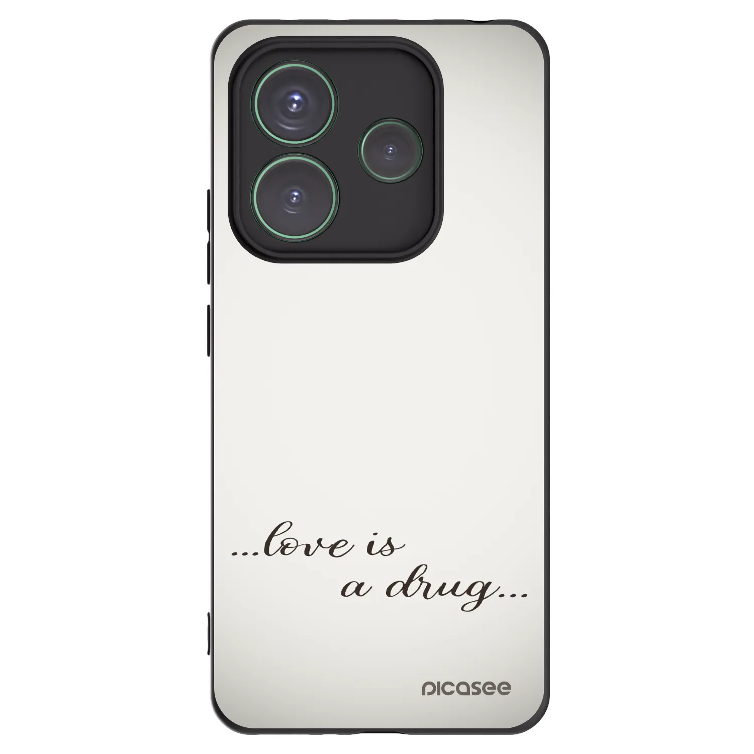 Picasee silikonski črni ovitek za Xiaomi Redmi Note 14 5G - Love is a drug