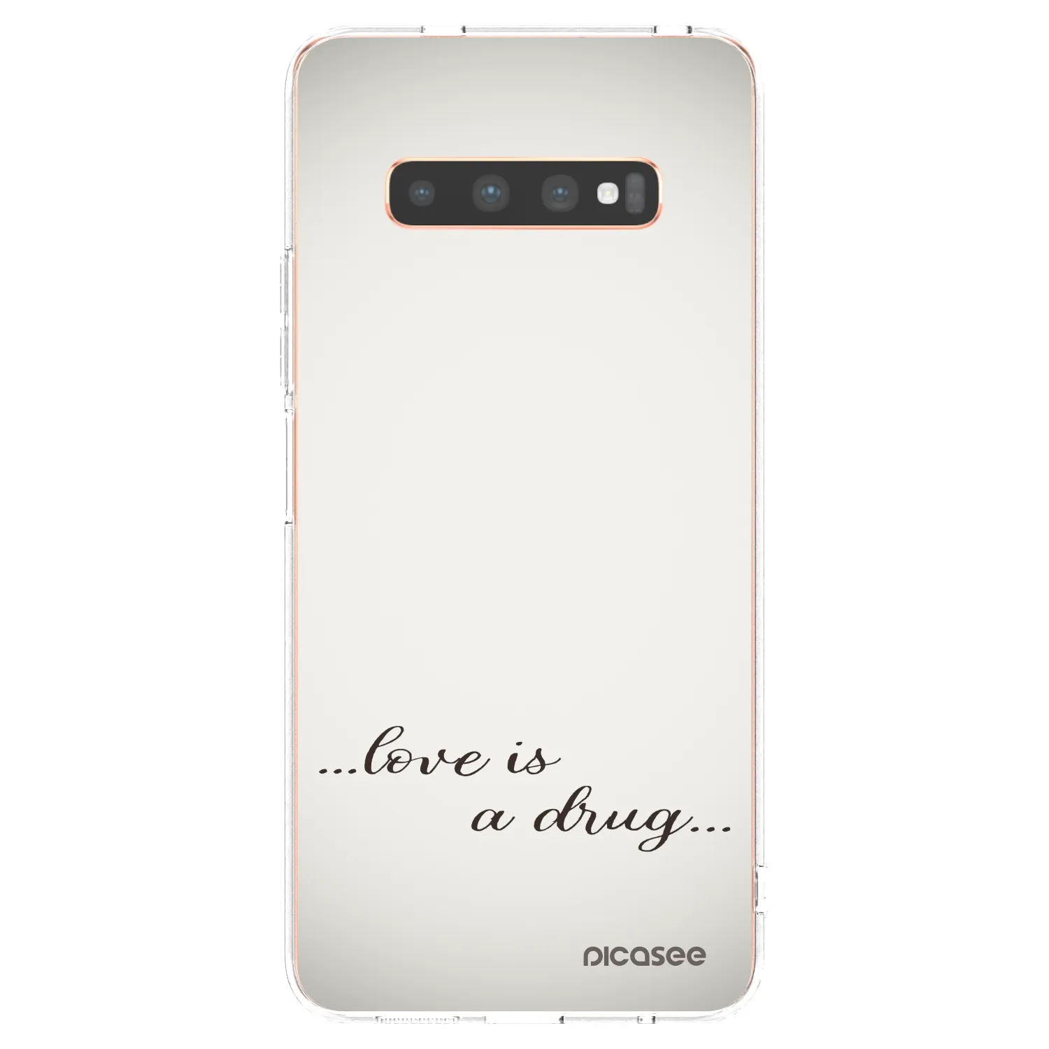 Picasee silikonski prozorni ovitek za Samsung Galaxy S10 Plus G975 - Love is a drug