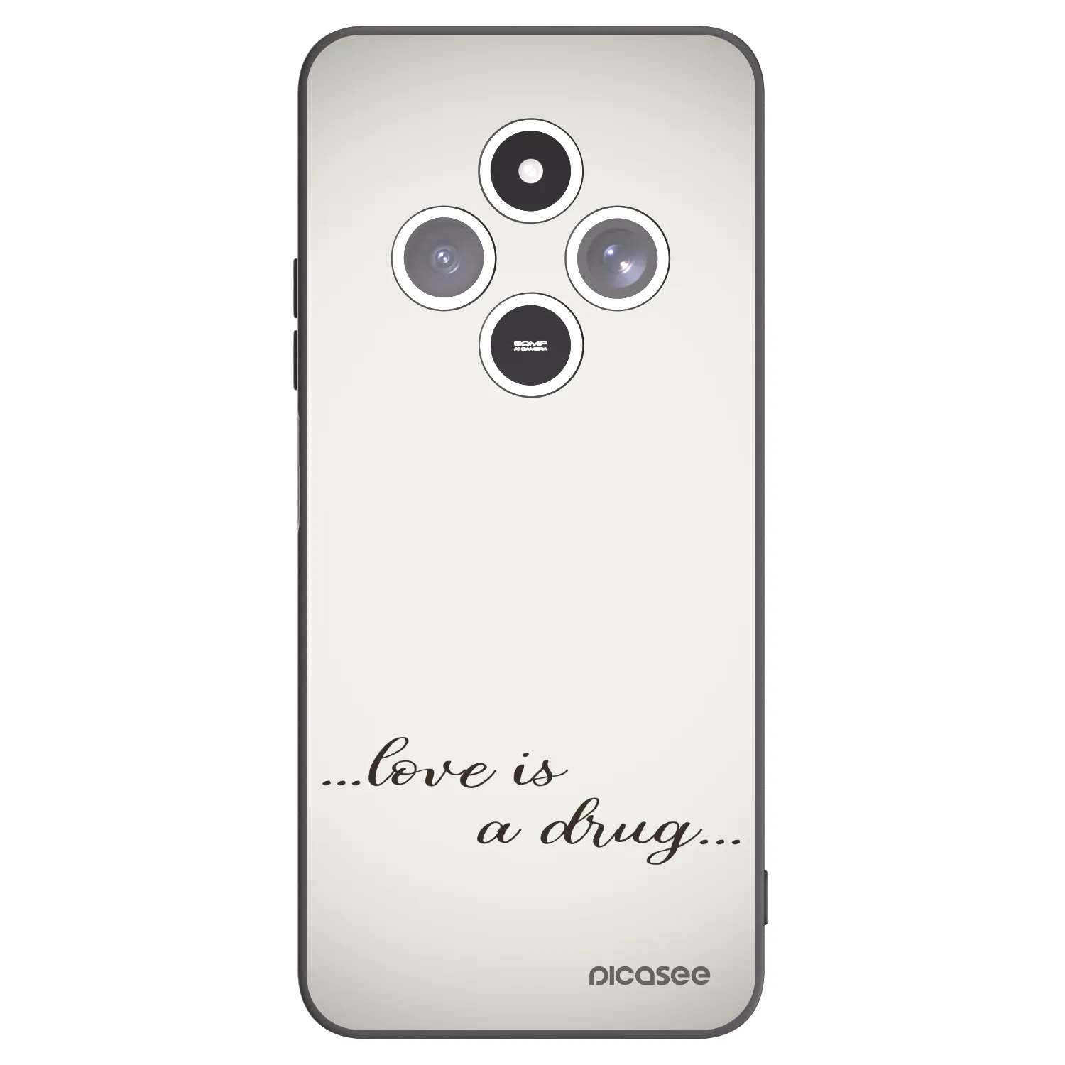 Picasee silikonski črni ovitek za Xiaomi Redmi 14C - Love is a drug