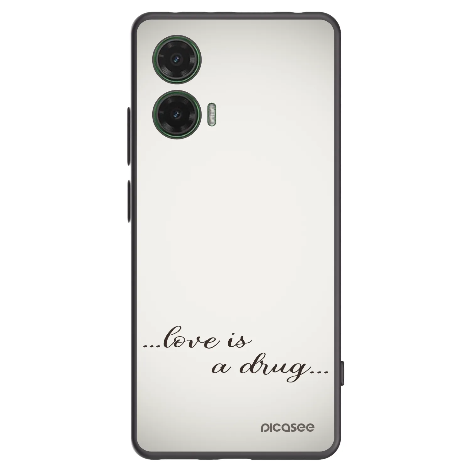Picasee silikonski črni ovitek za Motorola Moto G35 5G - Love is a drug