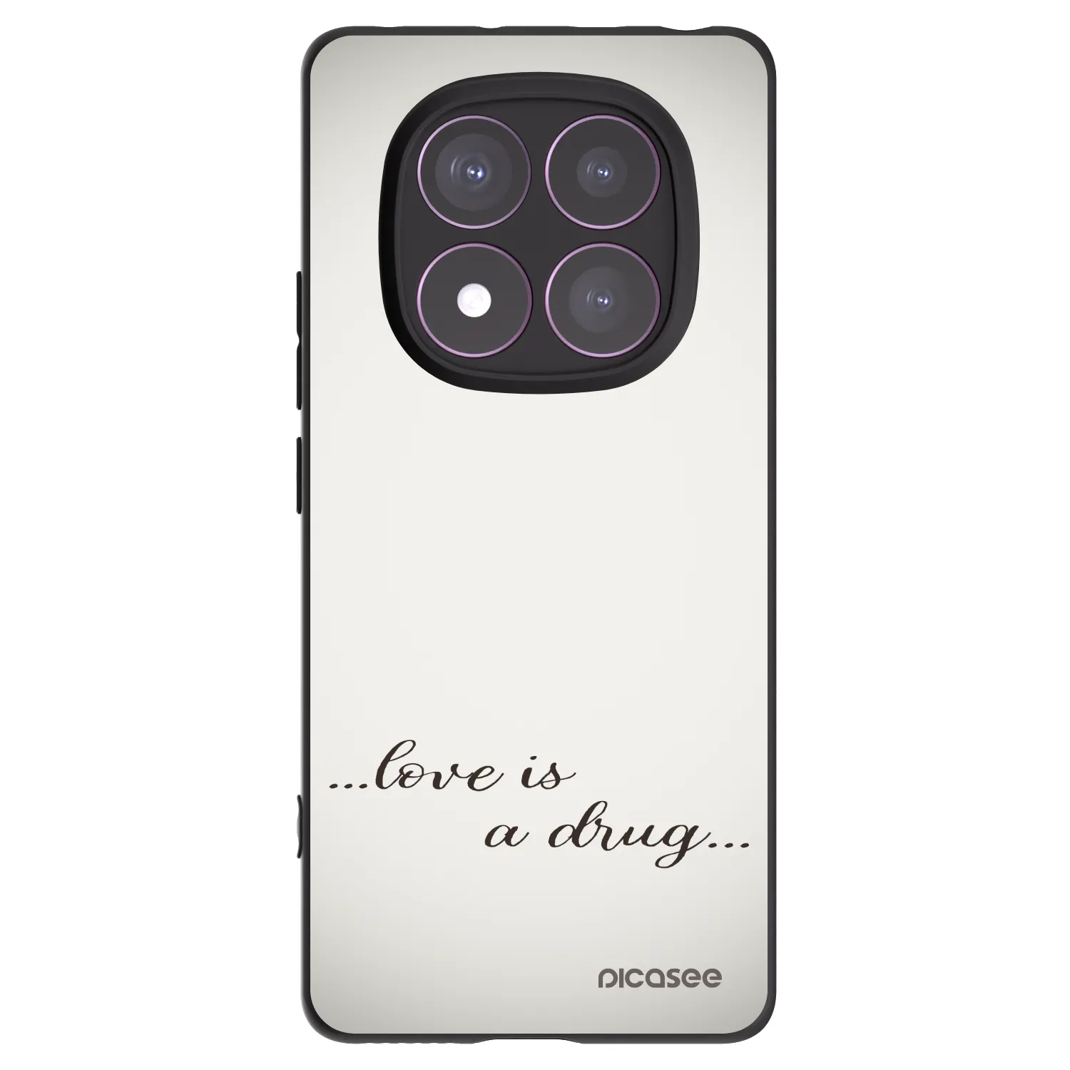 Picasee silikonski črni ovitek za Xiaomi Redmi Note 14 Pro 4G - Love is a drug