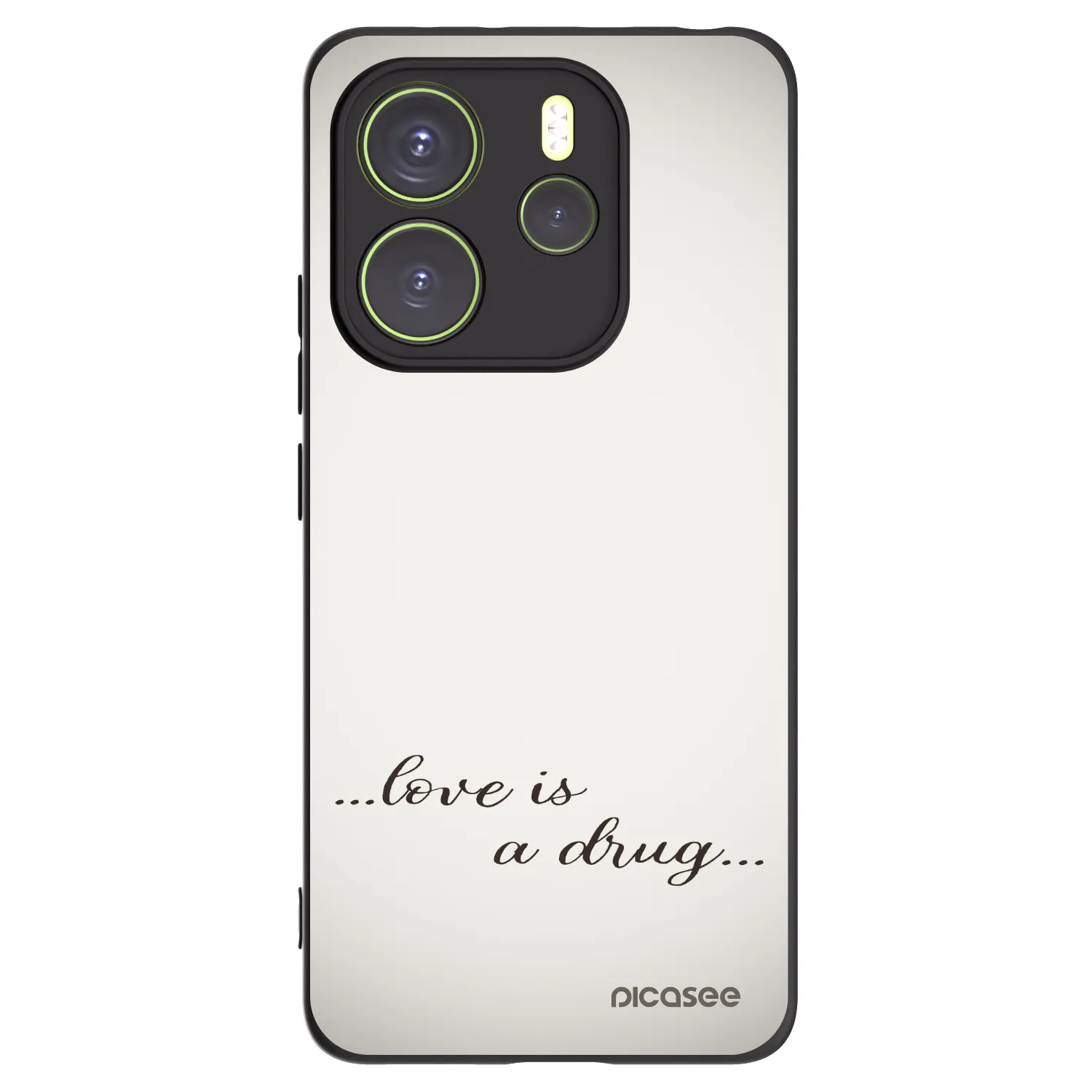 Picasee silikonski črni ovitek za Xiaomi Redmi Note 14 4G - Love is a drug