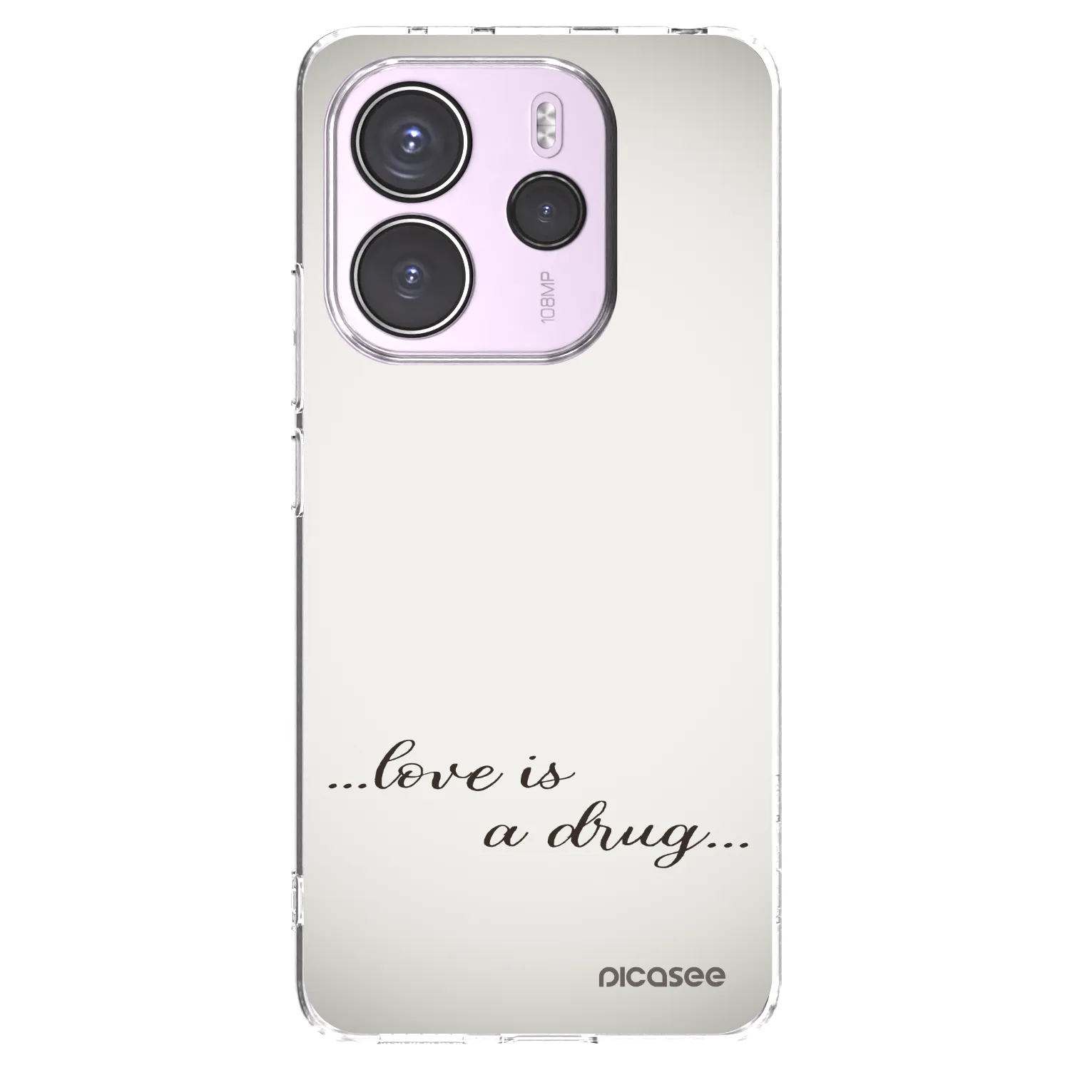 Picasee silikonski prozorni ovitek za Xiaomi Redmi Note 14 4G - Love is a drug