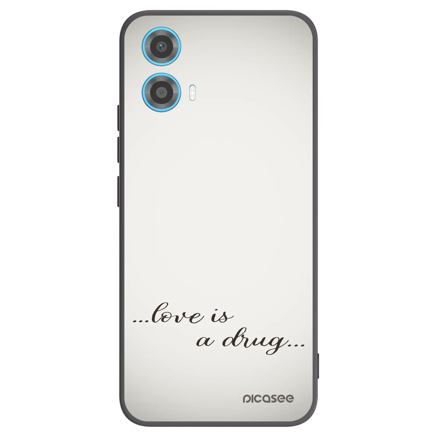 Picasee silikonski črni ovitek za Motorola Moto G34 5G - Love is a drug