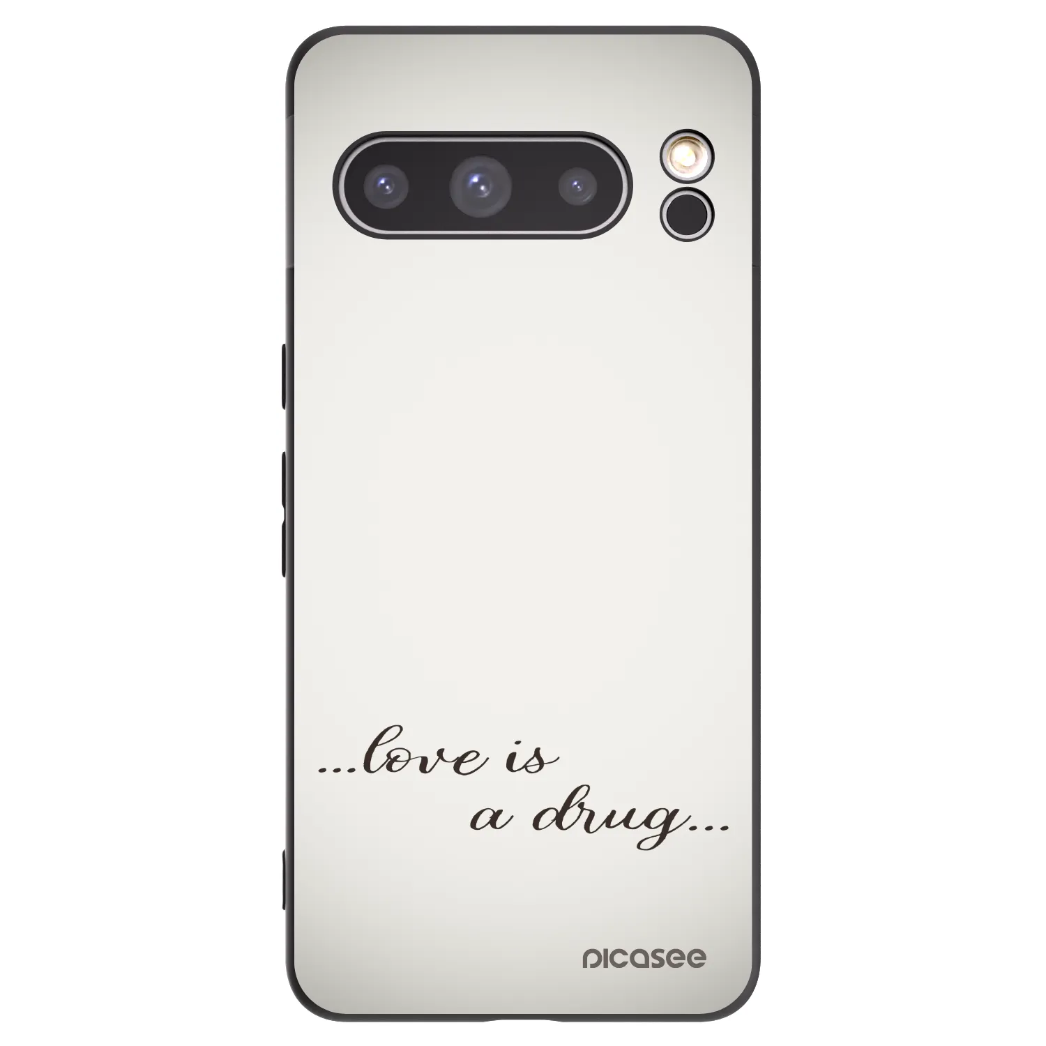 Picasee silikonski črni ovitek za Google Pixel 8 Pro - Love is a drug