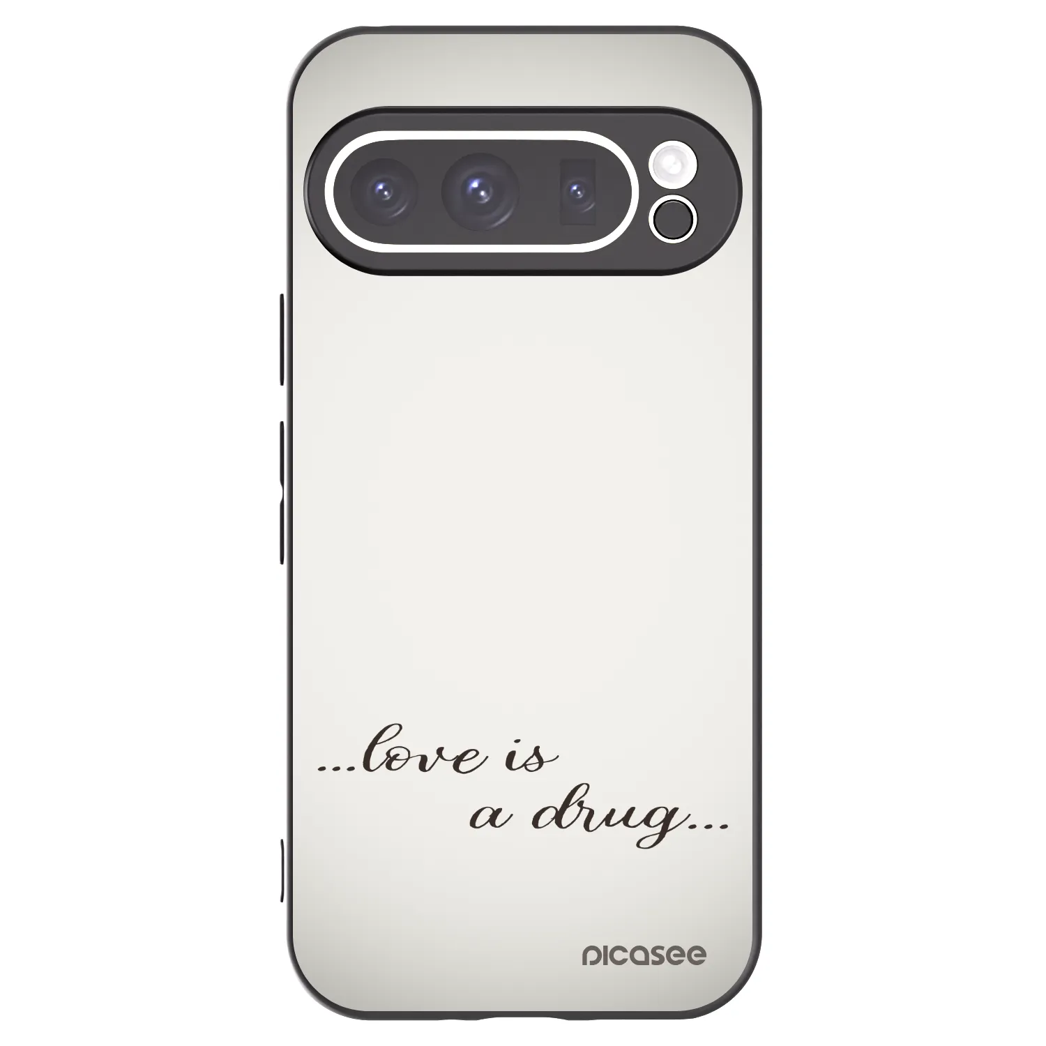 Picasee silikonski črni ovitek za Google Pixel 9 Pro - Love is a drug