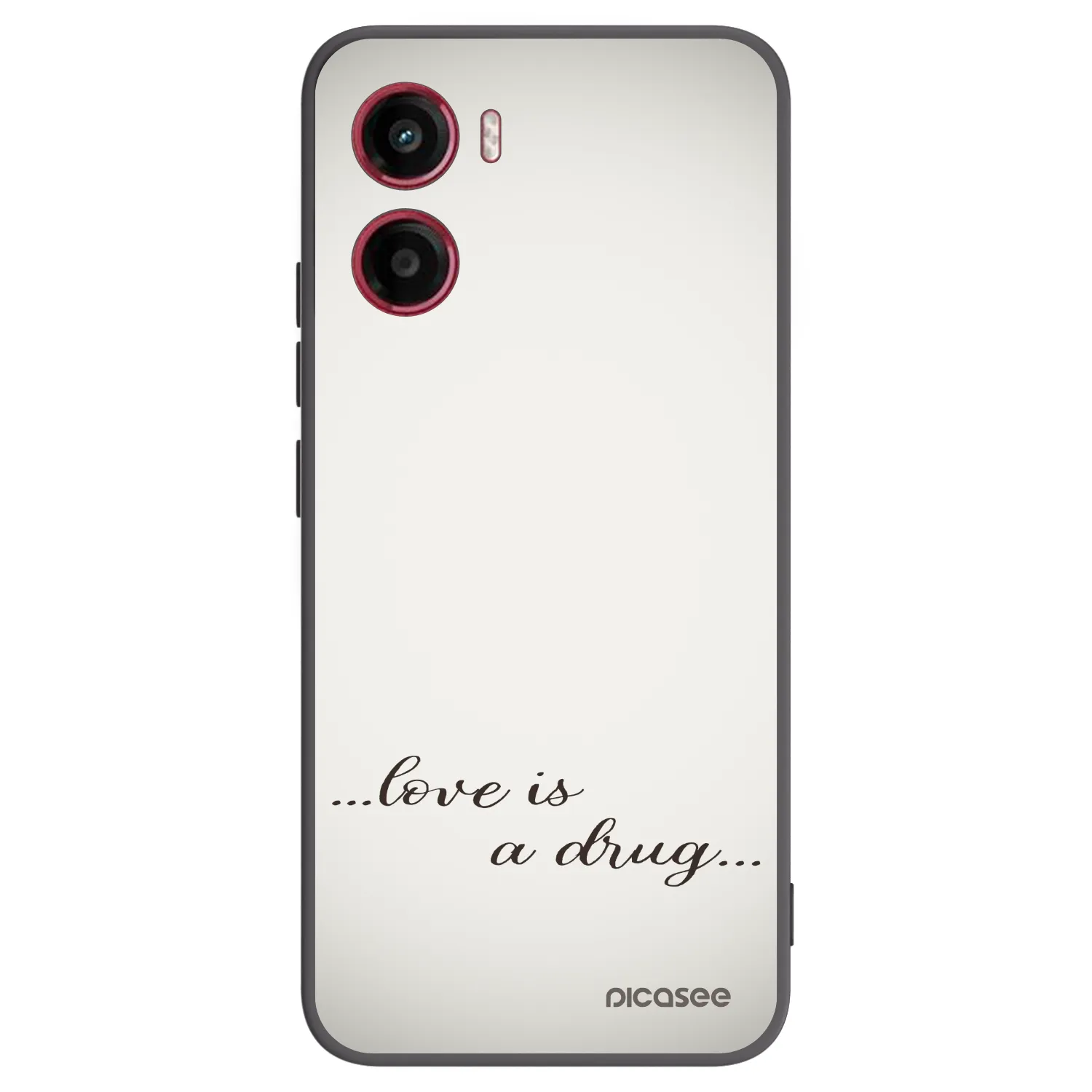 Picasee silikonski črni ovitek za Motorola Moto G05 - Love is a drug