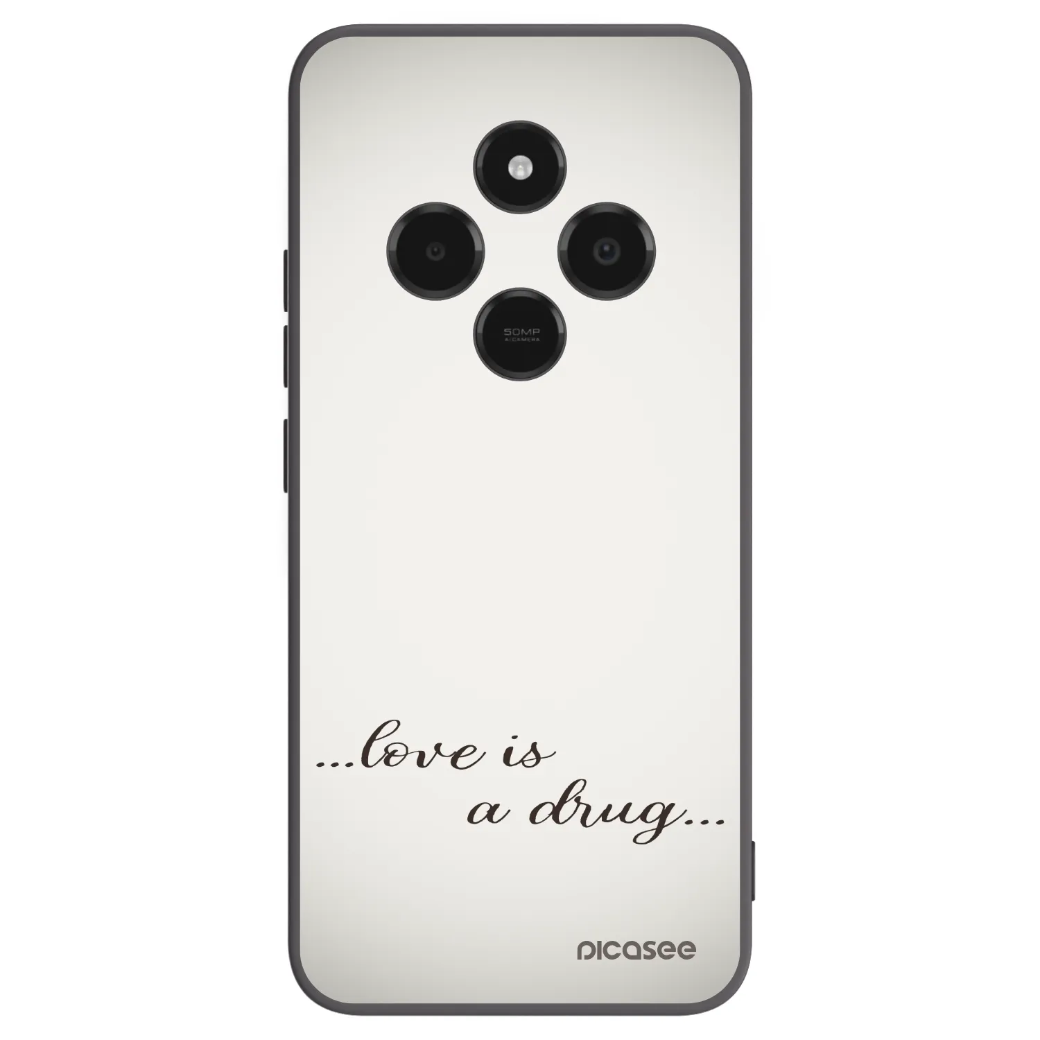Picasee silikonski črni ovitek za Xiaomi Poco C75 - Love is a drug