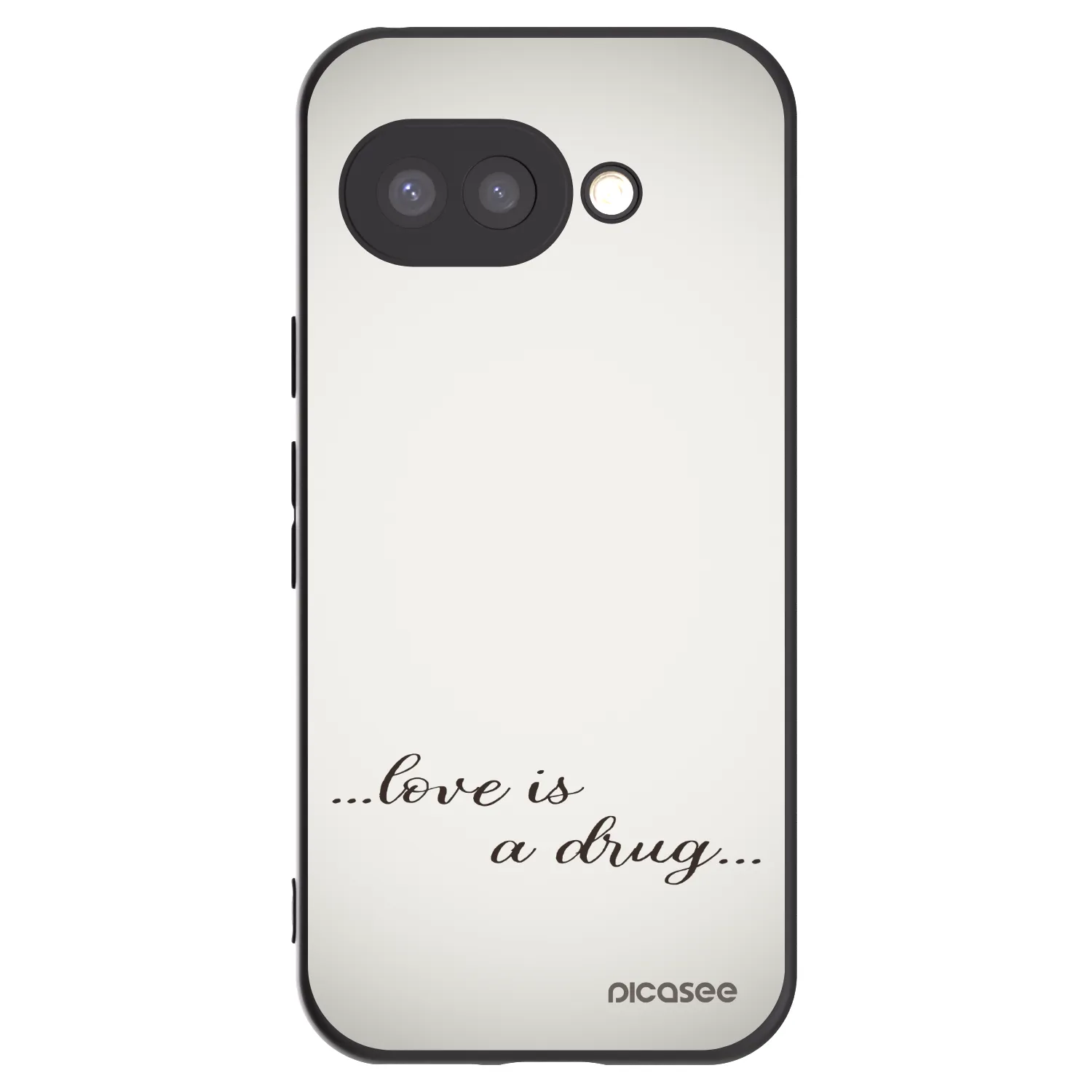 Picasee silikonski črni ovitek za Google Pixel 9a - Love is a drug