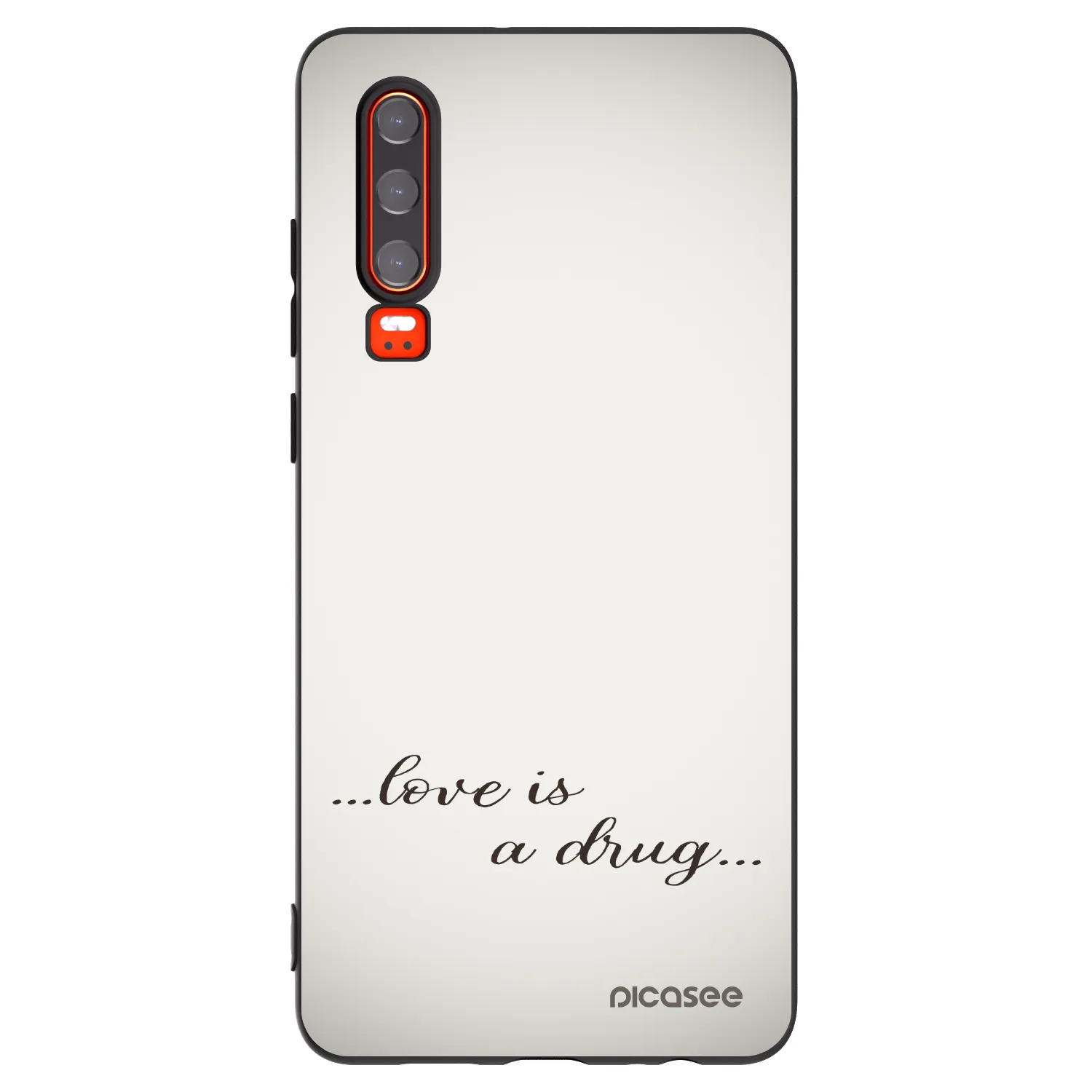 Picasee silikonski črni ovitek za Huawei P30 - Love is a drug