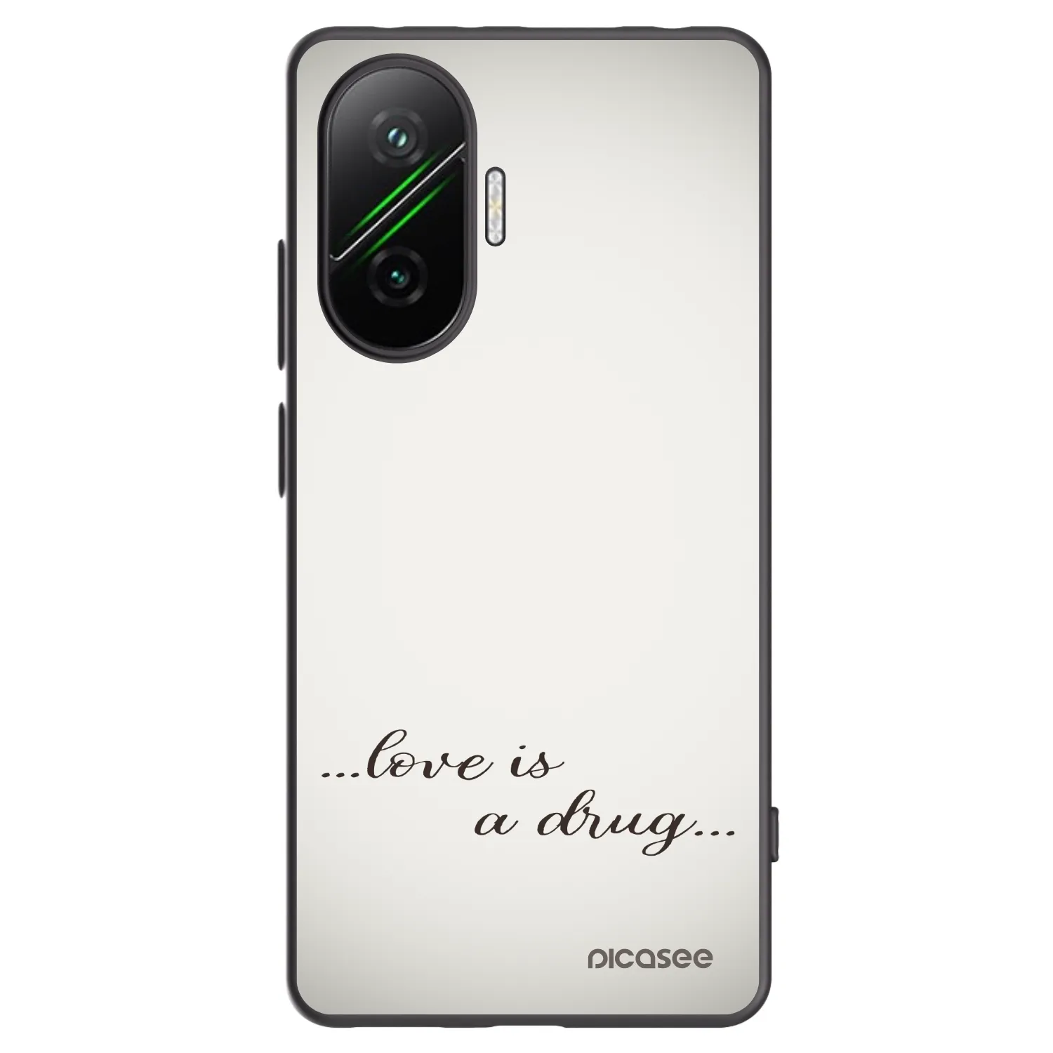 Picasee silikonski črni ovitek za Xiaomi Poco F7 Pro 5G - Love is a drug