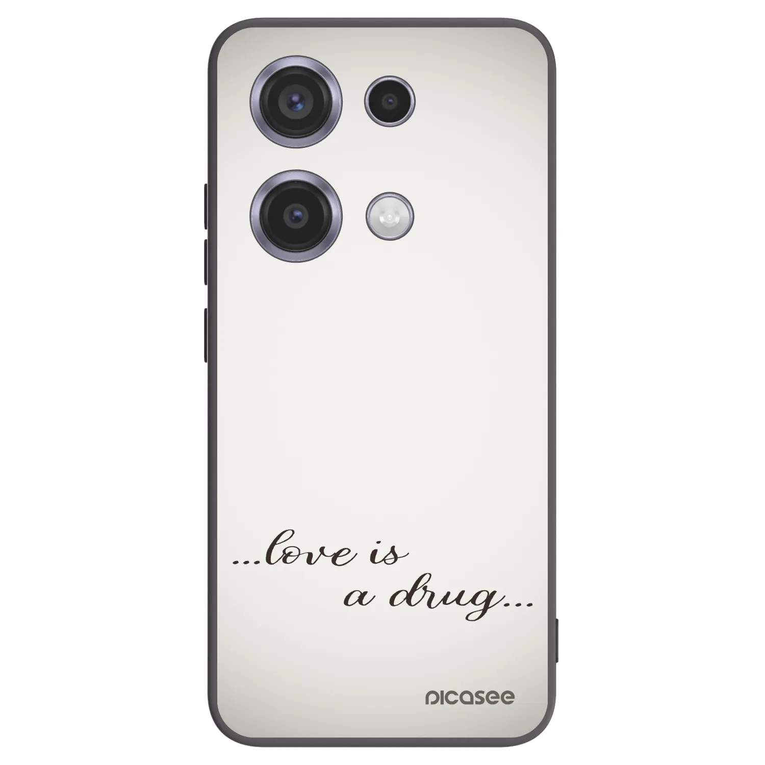 Picasee silikonski črni ovitek za Xiaomi Redmi Note 14S - Love is a drug