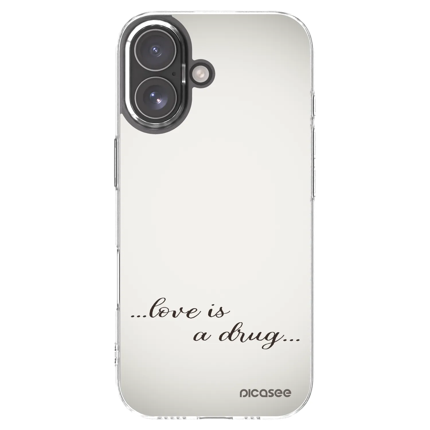 Picasee silikonski prozorni ovitek za Apple iPhone 17 - Love is a drug