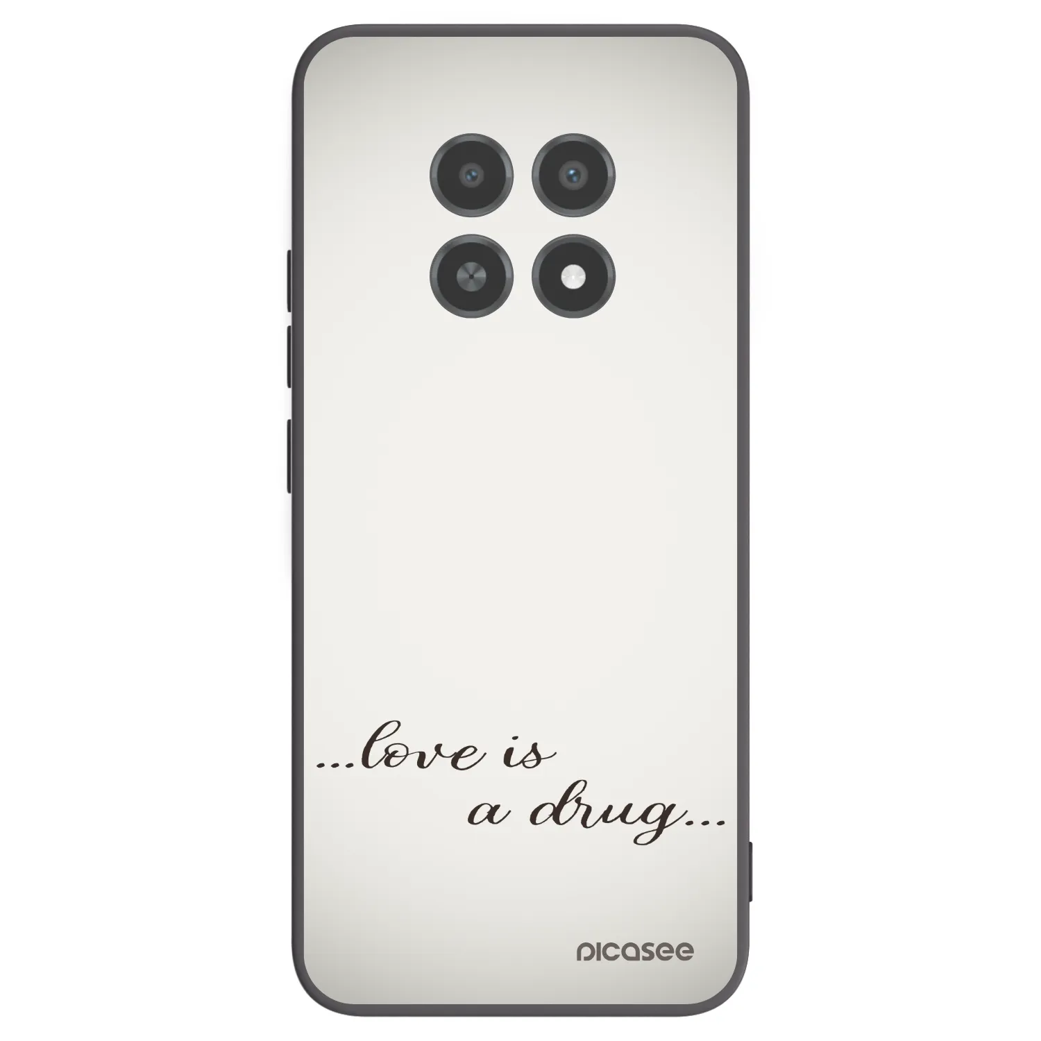 Picasee silikonski črni ovitek za Realme 12X - Love is a drug