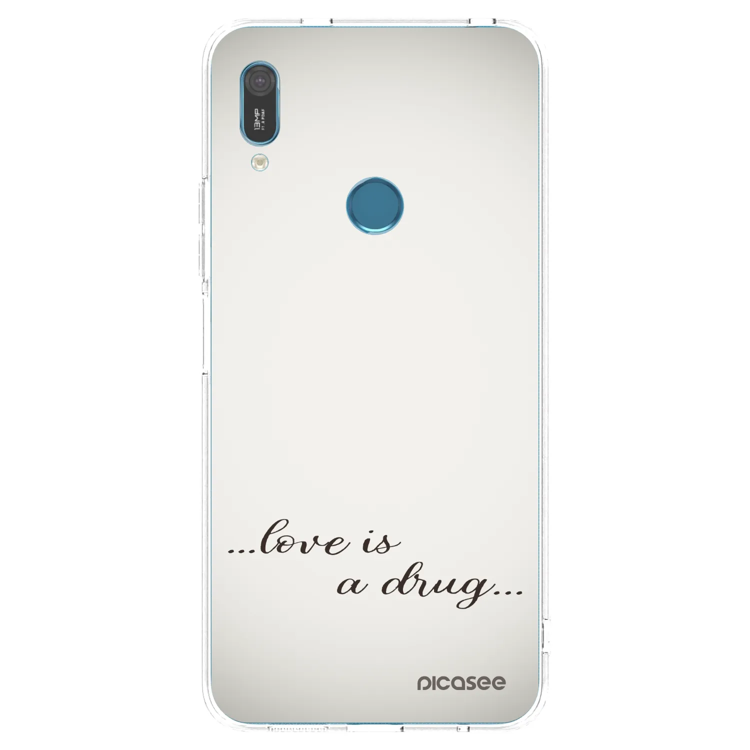 Picasee silikonski prozorni ovitek za Huawei Y6 2019 - Love is a drug