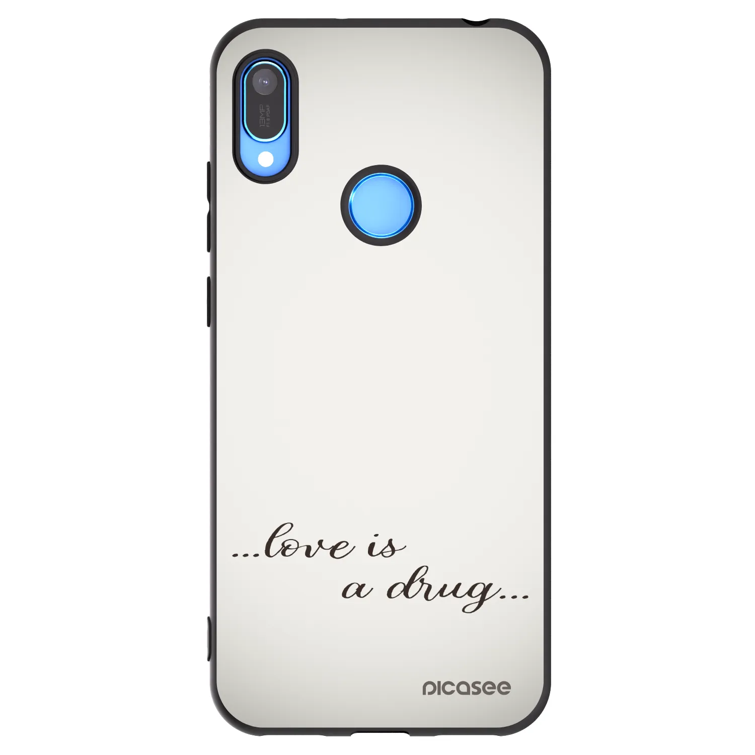 Picasee silikonski črni ovitek za Huawei Y6 2019 - Love is a drug