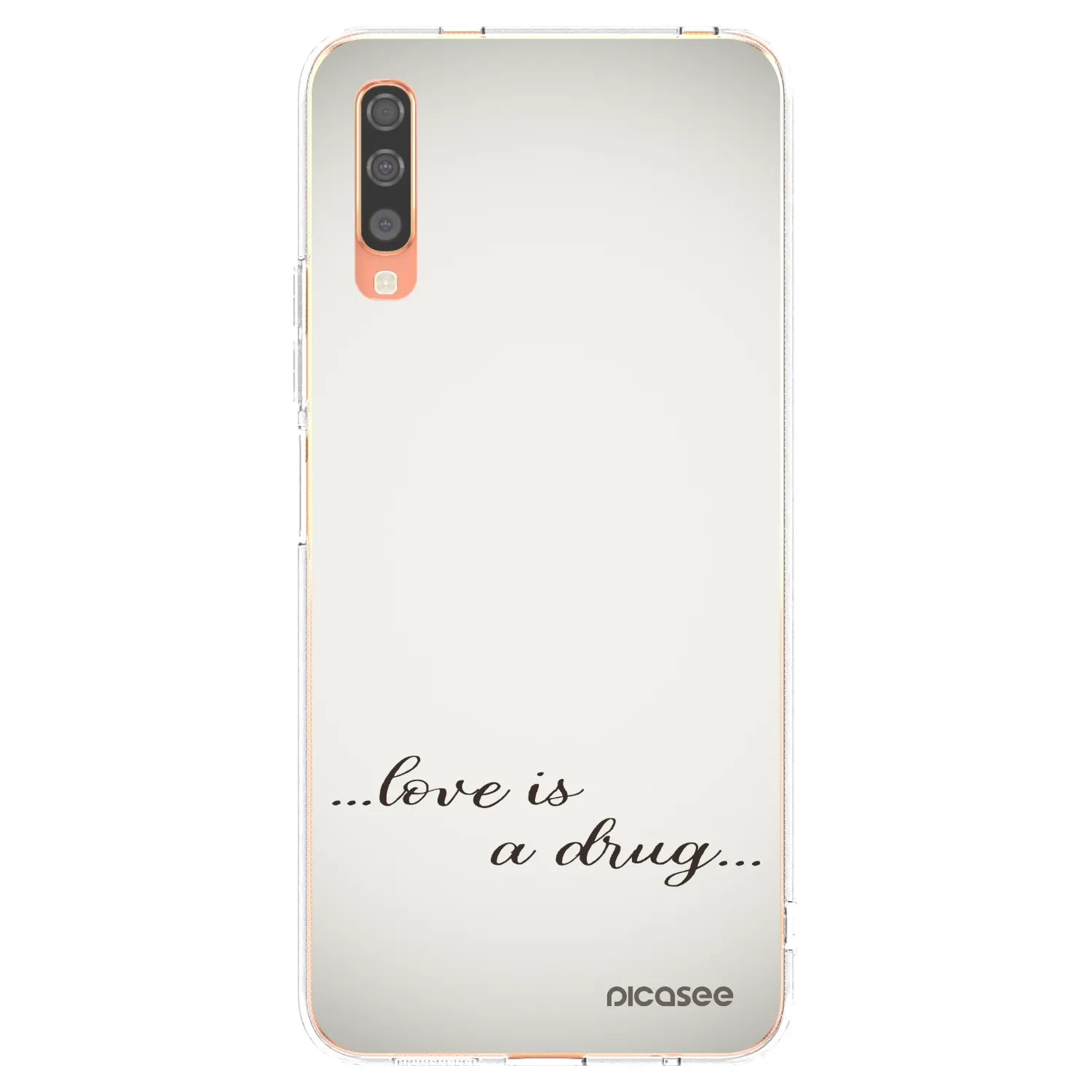 Picasee silikonski prozorni ovitek za Samsung Galaxy A70 A705F - Love is a drug