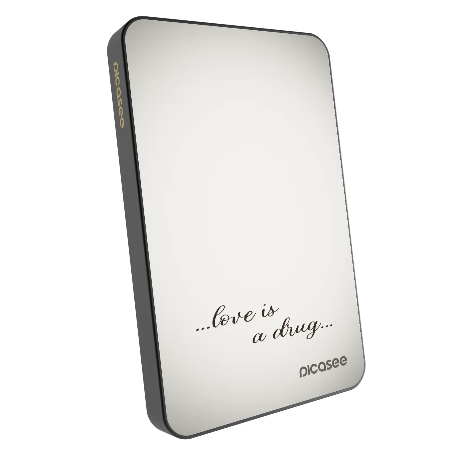 Picasee Prenosna baterija z MagSafe 5 000 mAh Siva - Love is a drug