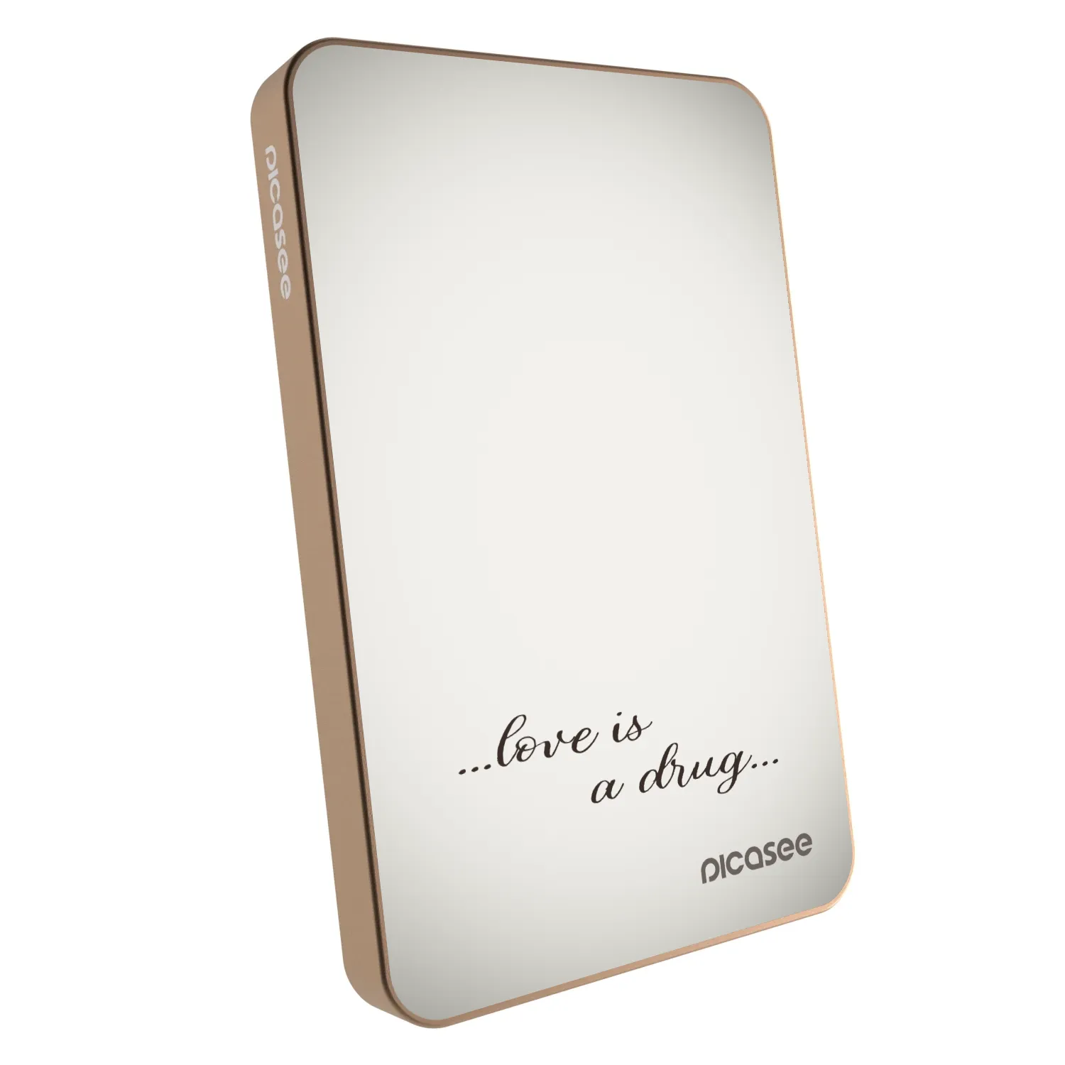 Picasee Prenosna baterija z MagSafe 5 000 mAh Zlati - Love is a drug