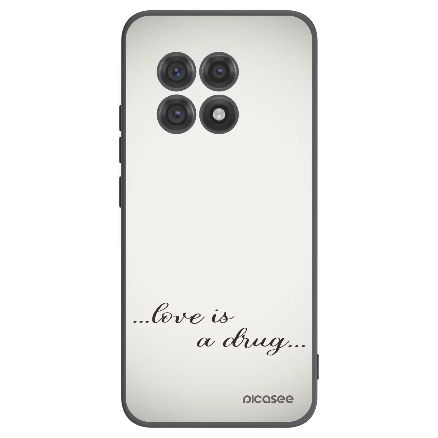 Picasee silikonski črni ovitek za OnePlus 13R 5G - Love is a drug