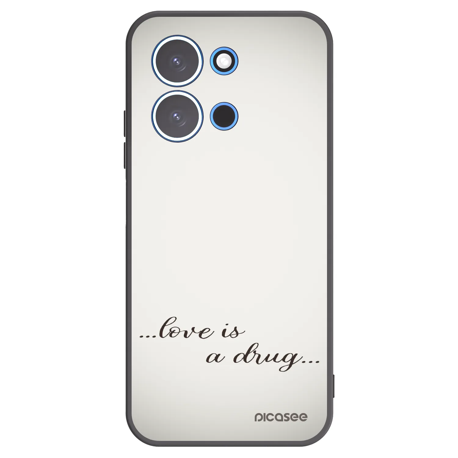 Picasee silikonski črni ovitek za Xiaomi Redmi 15C 4G - Love is a drug