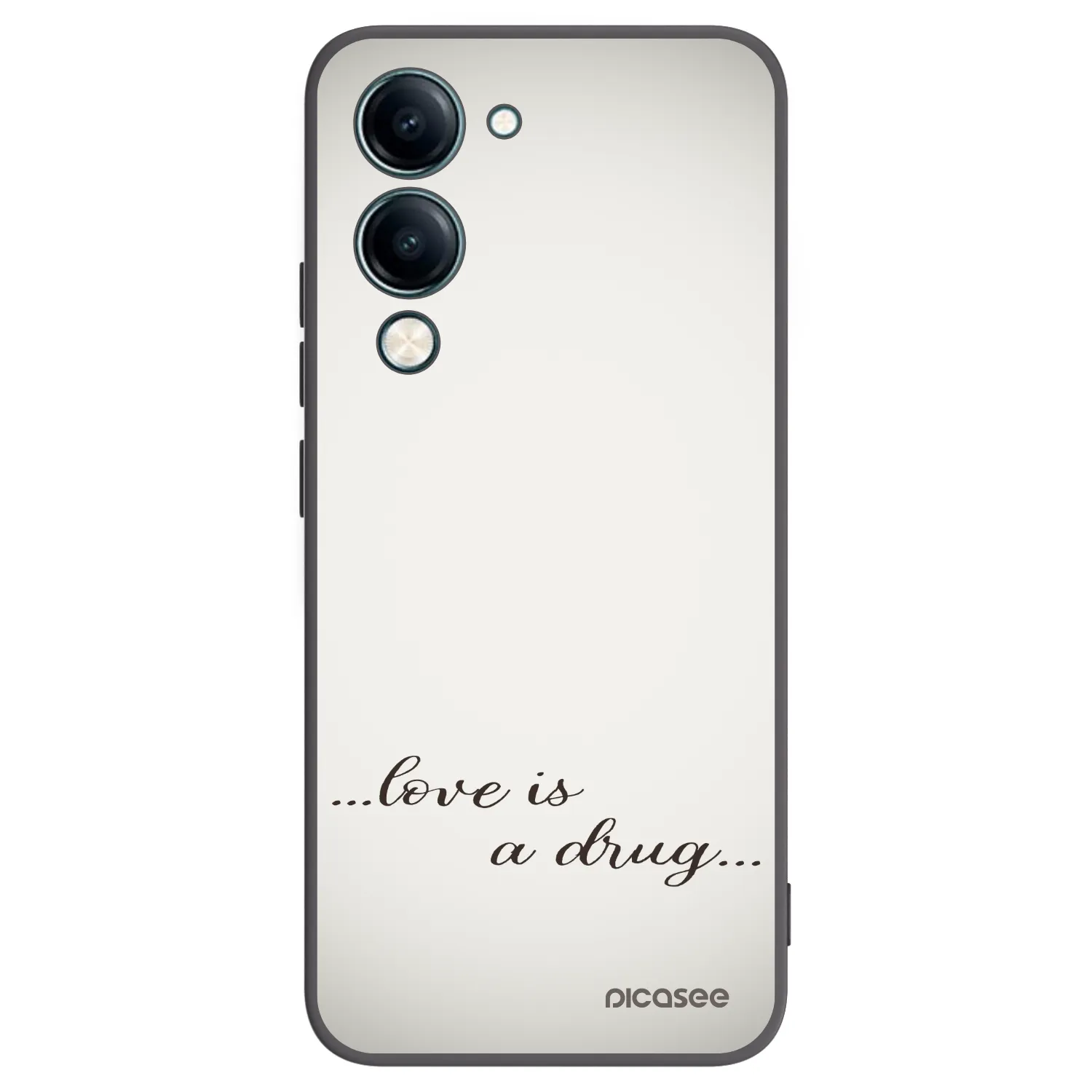 Picasee silikonski črni ovitek za Vivo Y29s 5G - Love is a drug