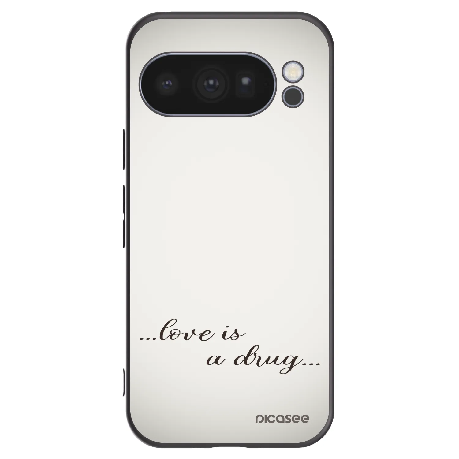 Picasee silikonski črni ovitek za Google Pixel 10 Pro - Love is a drug