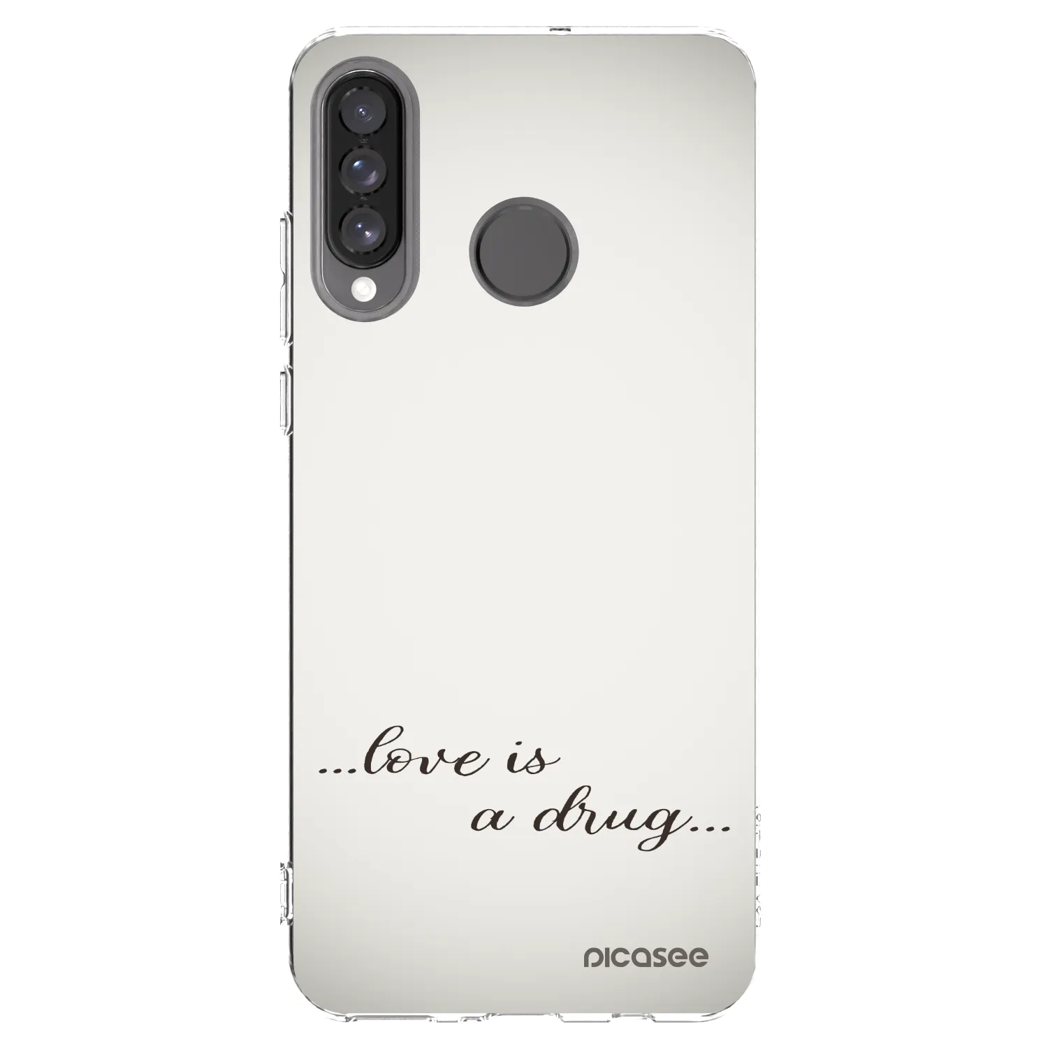 Picasee silikonski prozorni ovitek za Huawei P30 Lite - Love is a drug