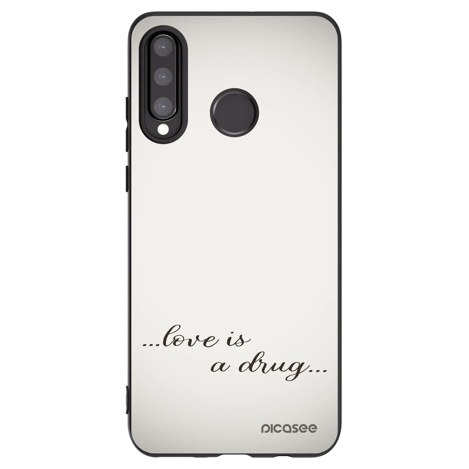 Picasee silikonski črni ovitek za Huawei P30 Lite - Love is a drug