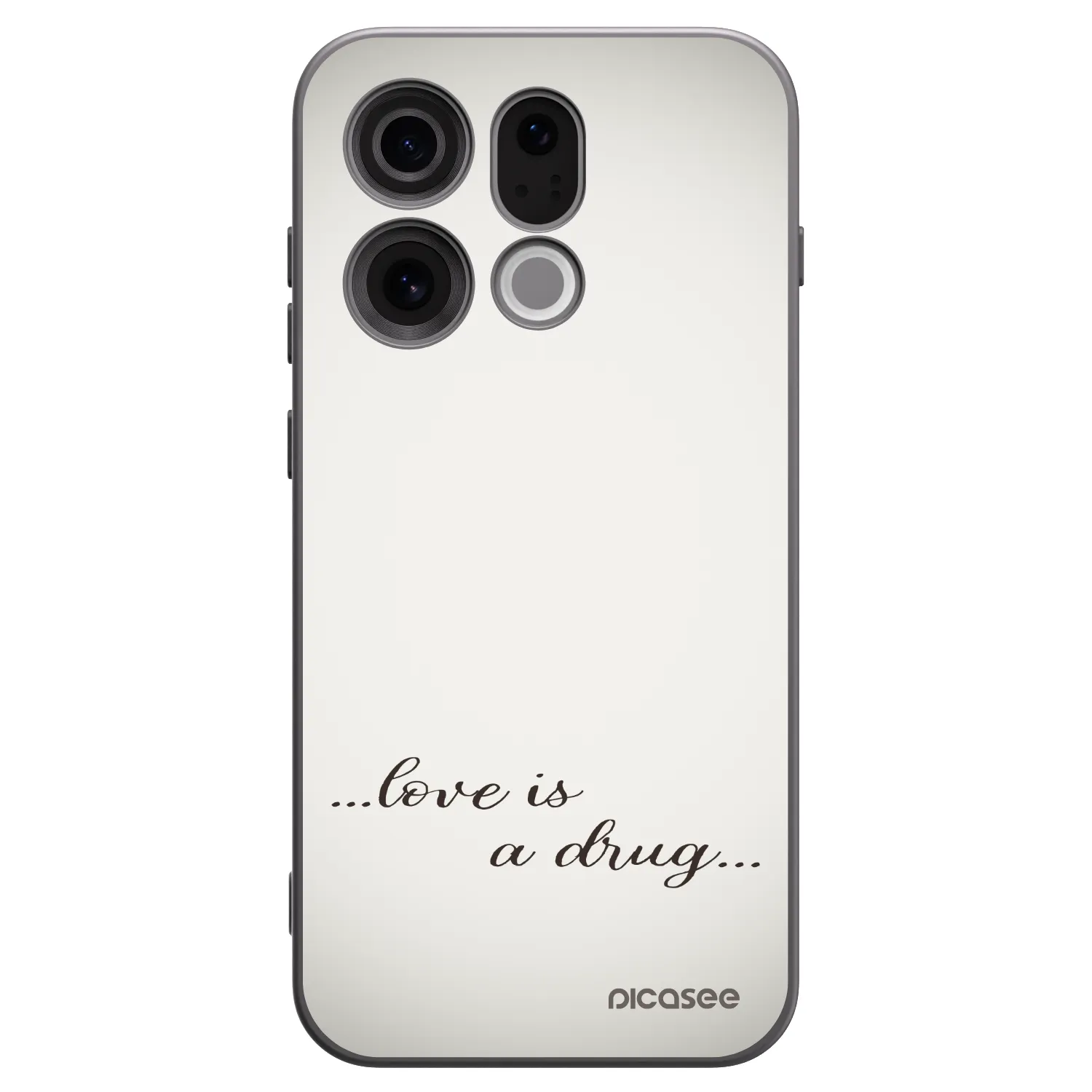 Picasee silikonski črni ovitek za OPPO Find X9 - Love is a drug