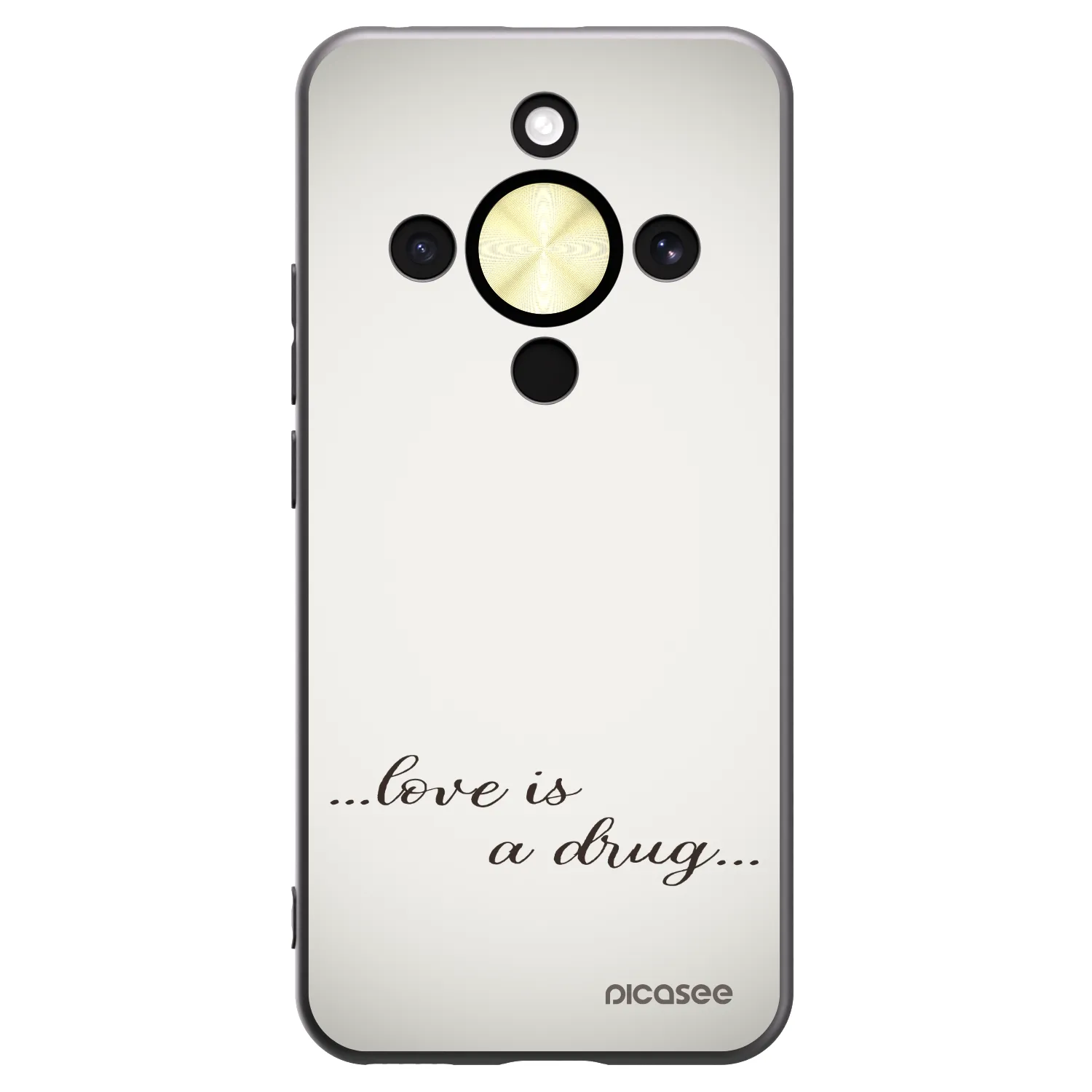 Picasee silikonski črni ovitek za Honor Magic8 Lite 5G - Love is a drug