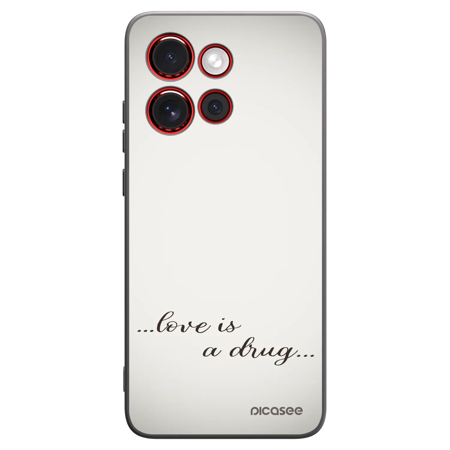 Picasee silikonski črni ovitek za Motorola Edge 60 Neo 5G - Love is a drug