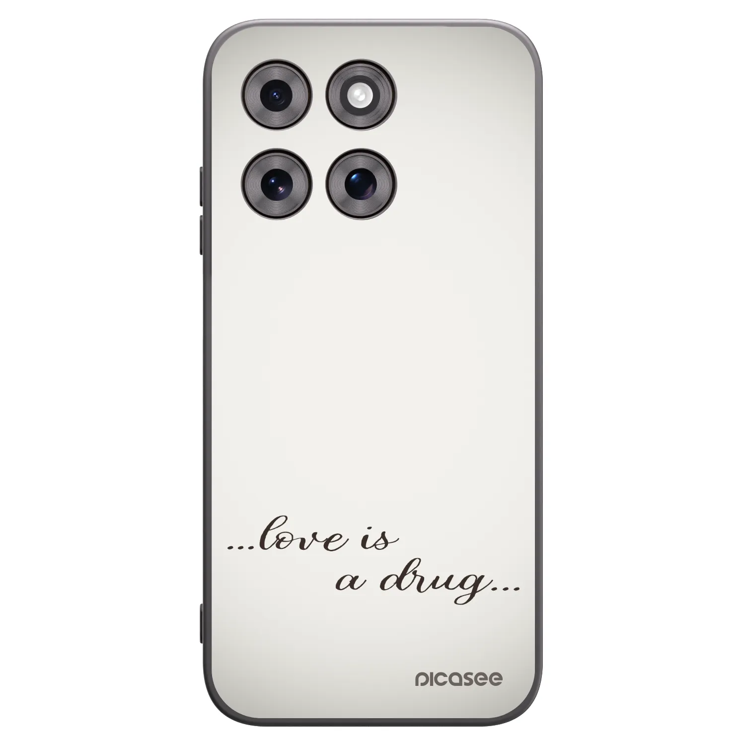 Picasee silikonski črni ovitek za Motorola Moto G77 - Love is a drug