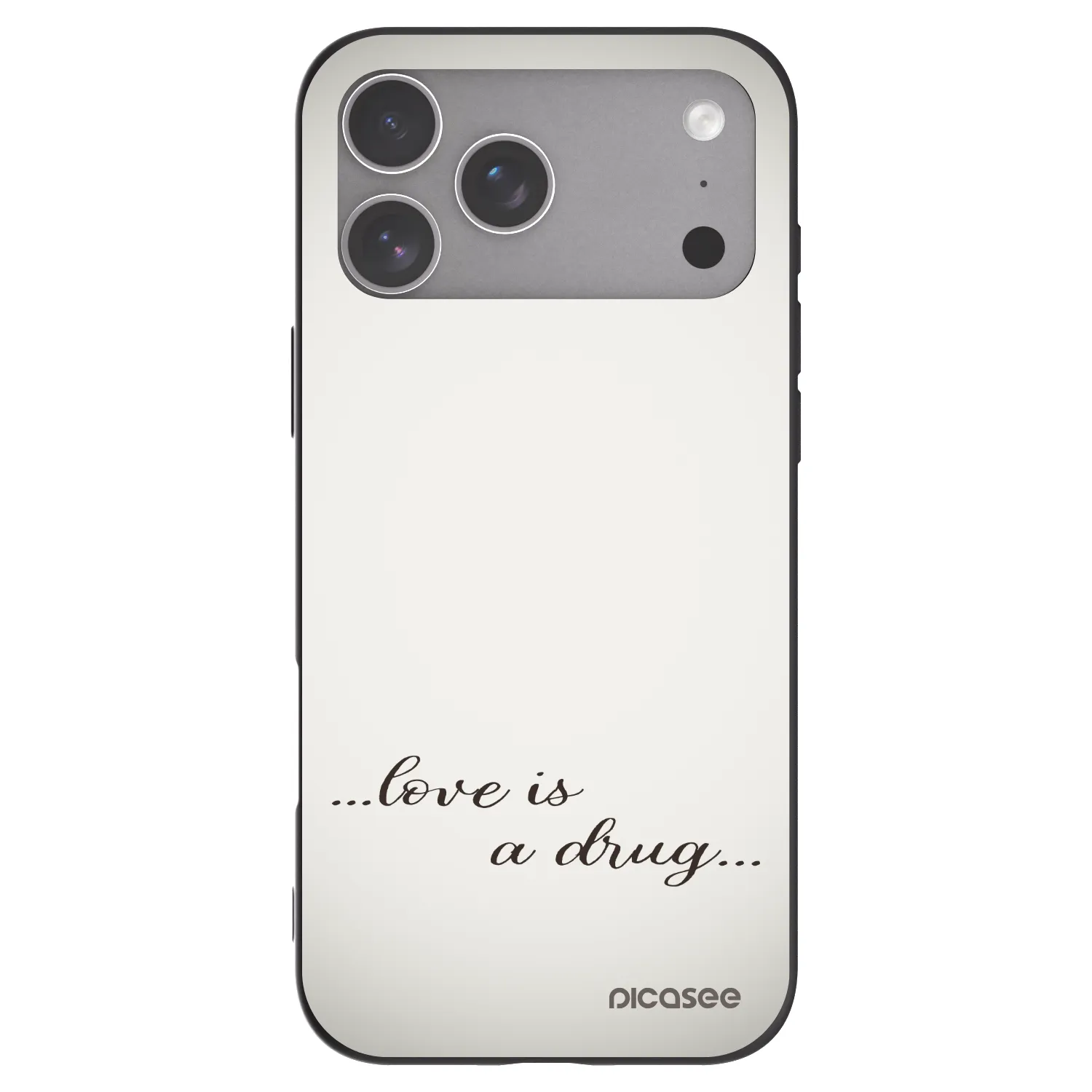 Picasee silikonski črni ovitek za Apple iPhone 18 Pro Max - Love is a drug