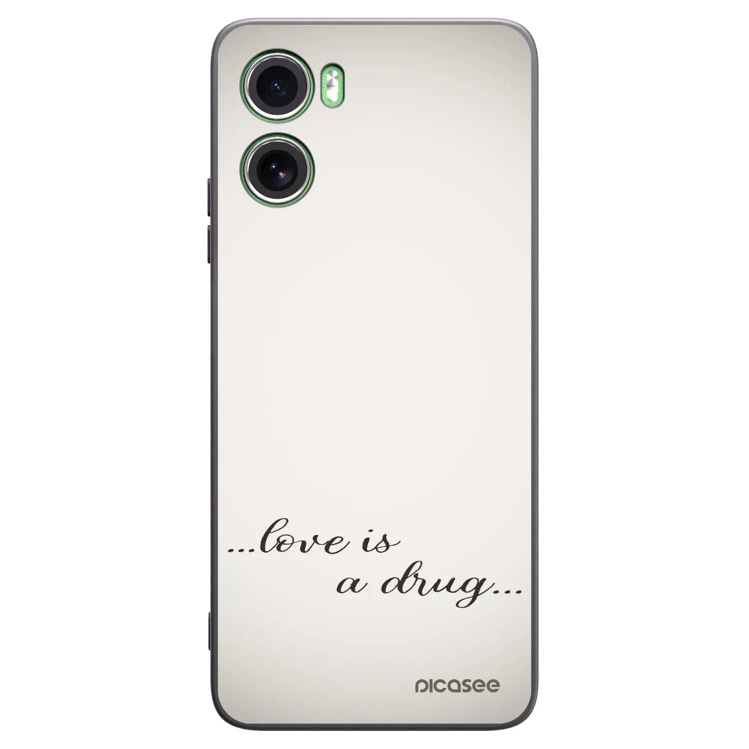 Picasee silikonski črni ovitek za Motorola Moto G06 - Love is a drug