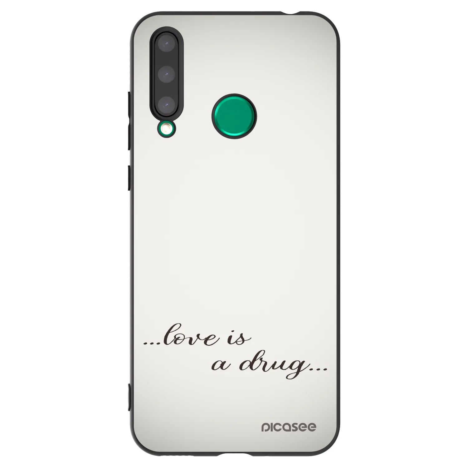 Picasee silikonski črni ovitek za Honor 20 Lite - Love is a drug