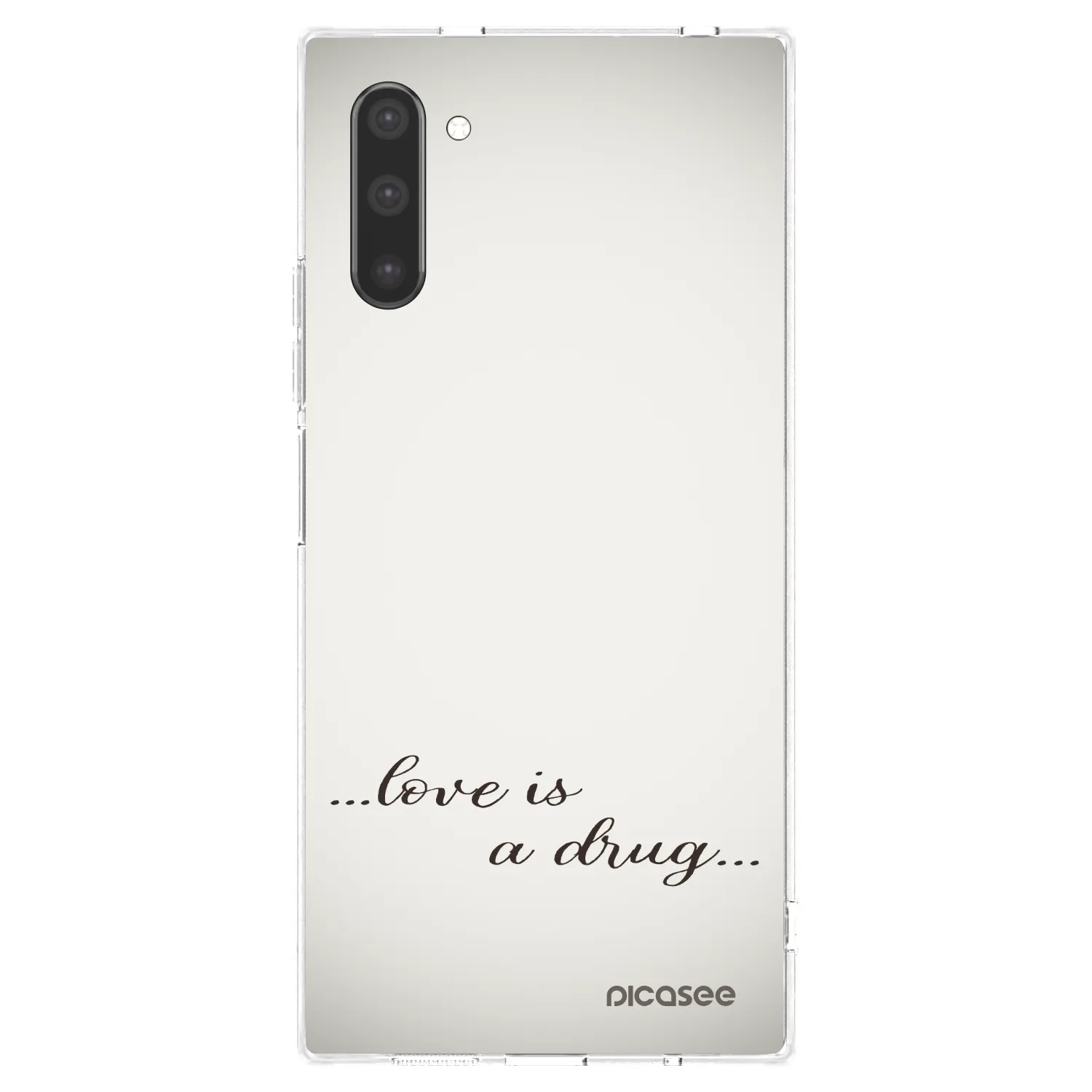 Picasee silikonski prozorni ovitek za Samsung Galaxy Note 10 N970F - Love is a drug