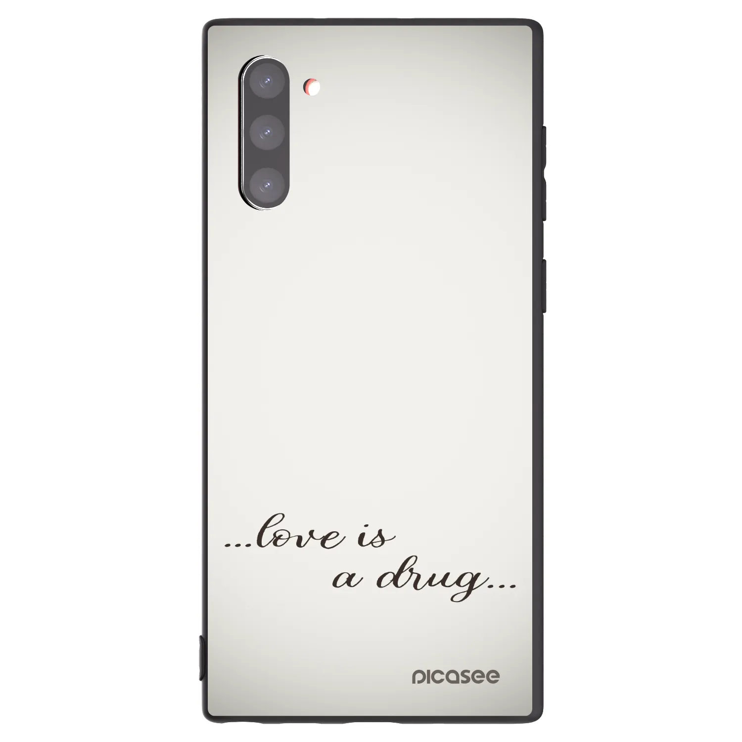 Picasee silikonski črni ovitek za Samsung Galaxy Note 10 N970F - Love is a drug