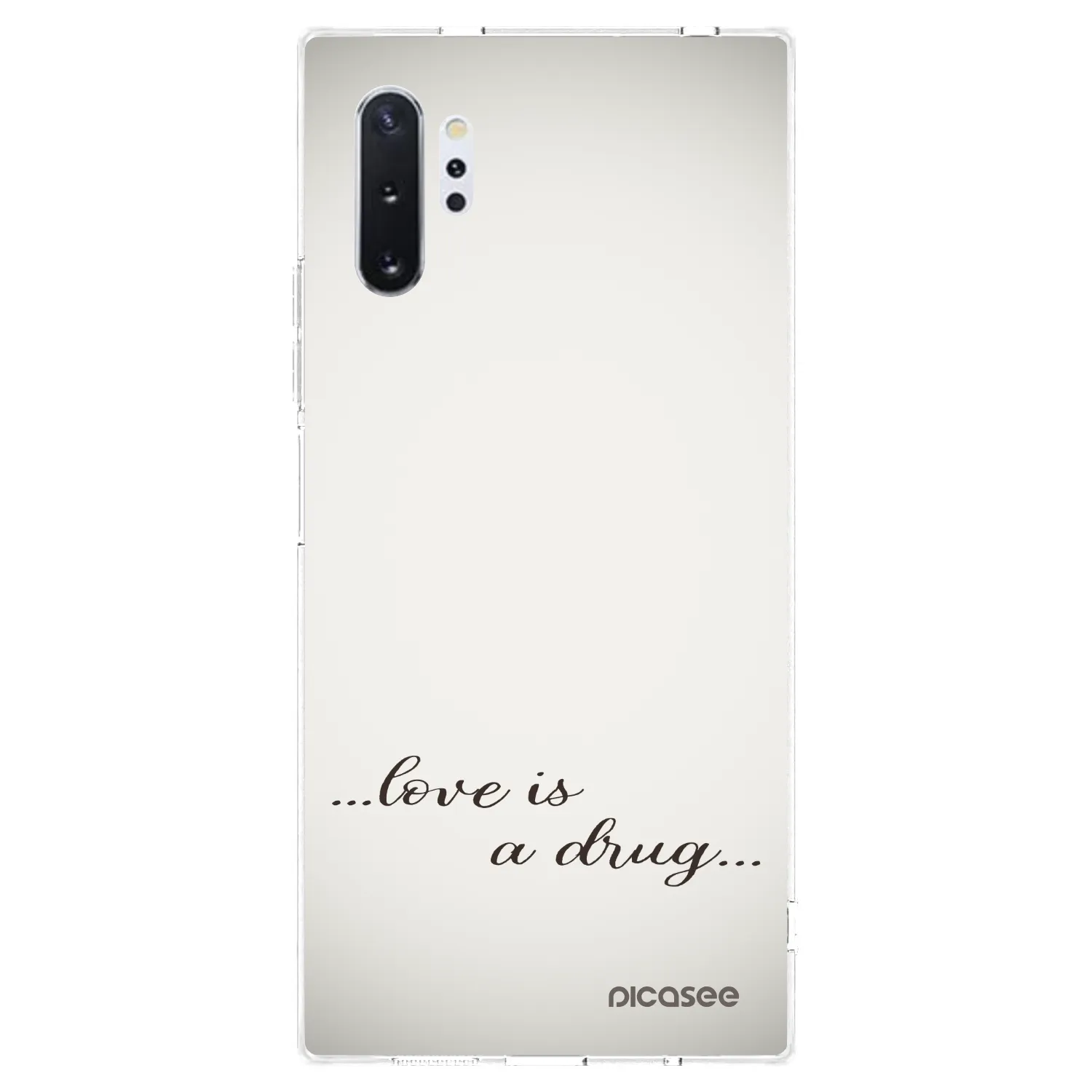 Picasee silikonski prozorni ovitek za Samsung Galaxy Note 10+ N975F - Love is a drug